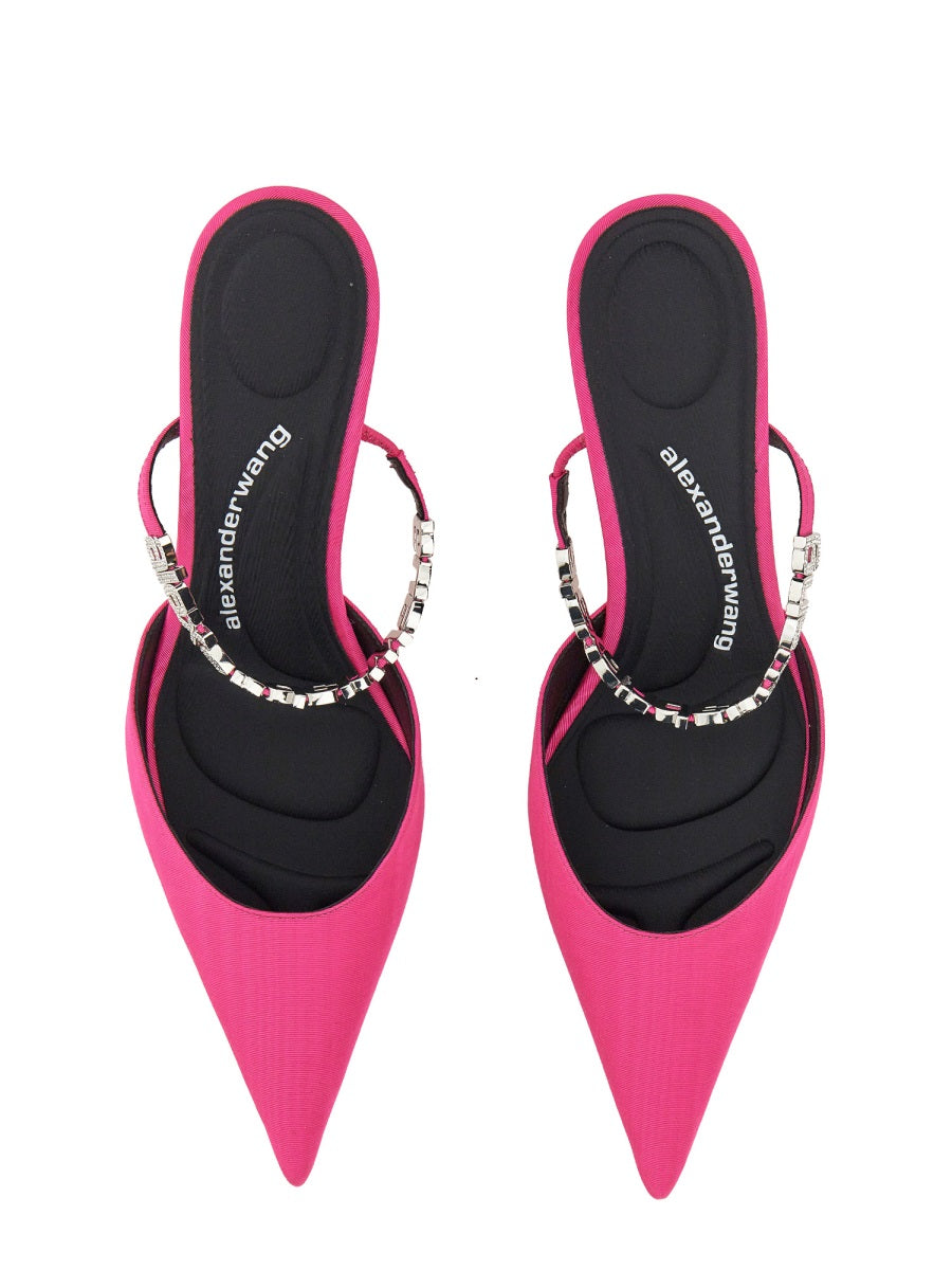 ALEXANDER WANG Mini Crystal Decor Heels with 6.5cm Heel Height