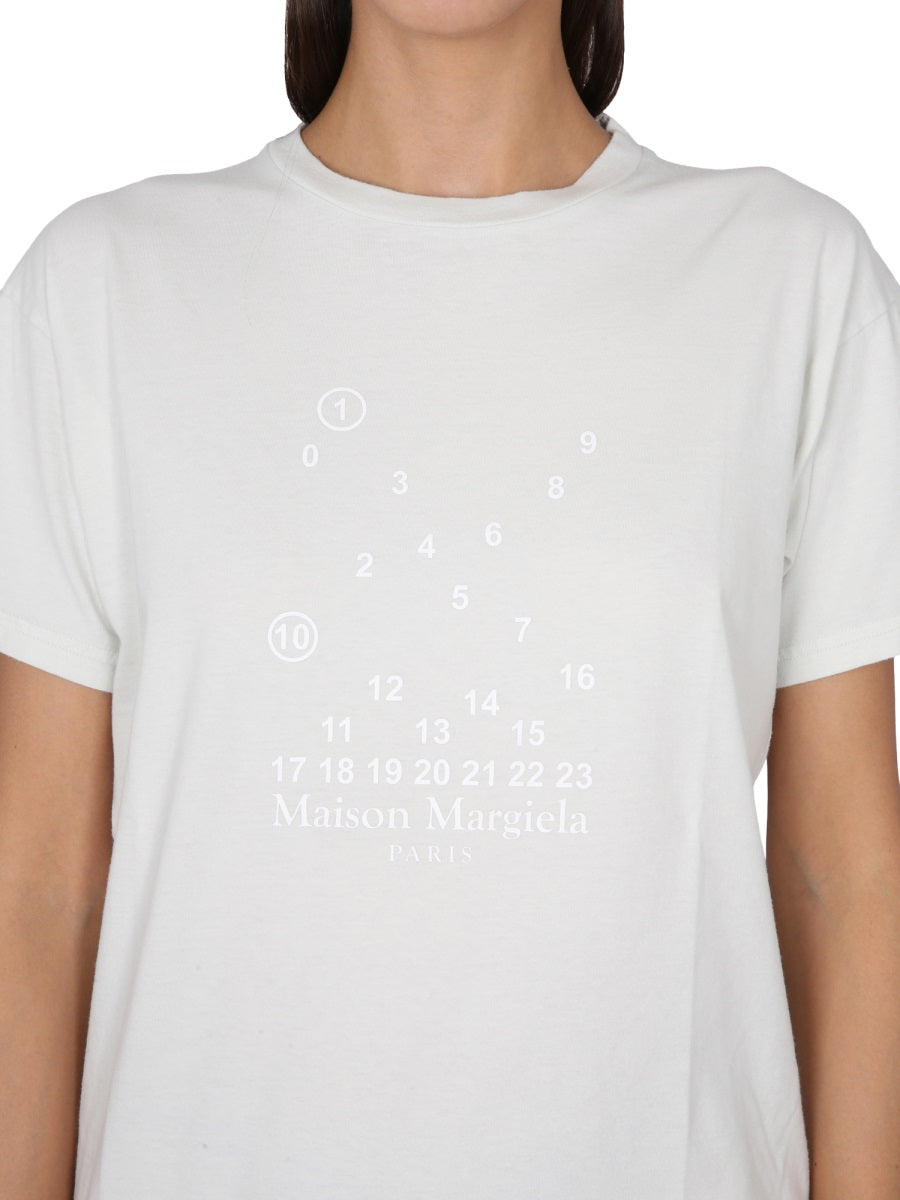 MAISON MARGIELA Crewneck T-Shirt with Necklace Detail