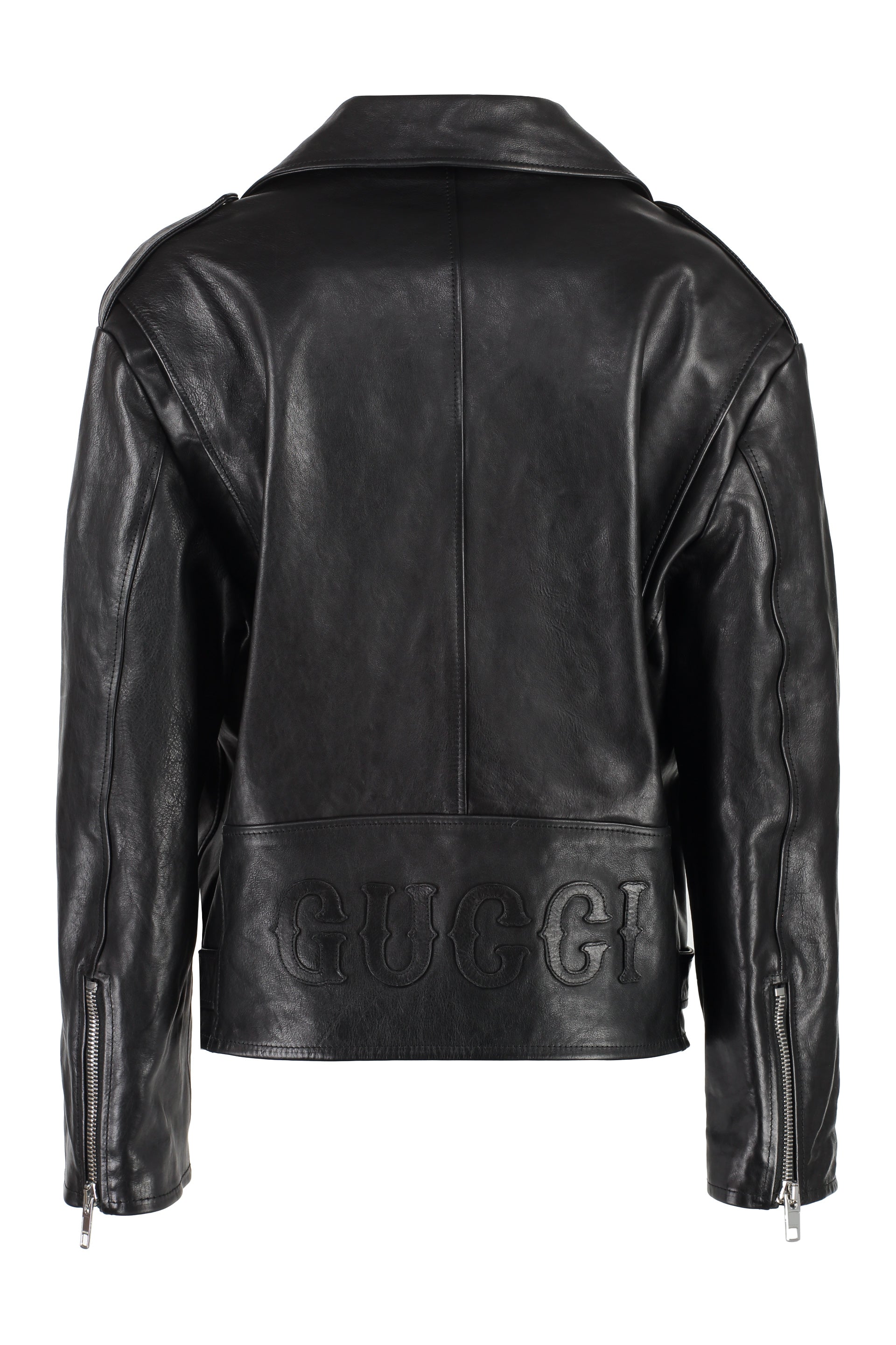 GUCCI Stylish Women's Leather Jacket with Waist Belt