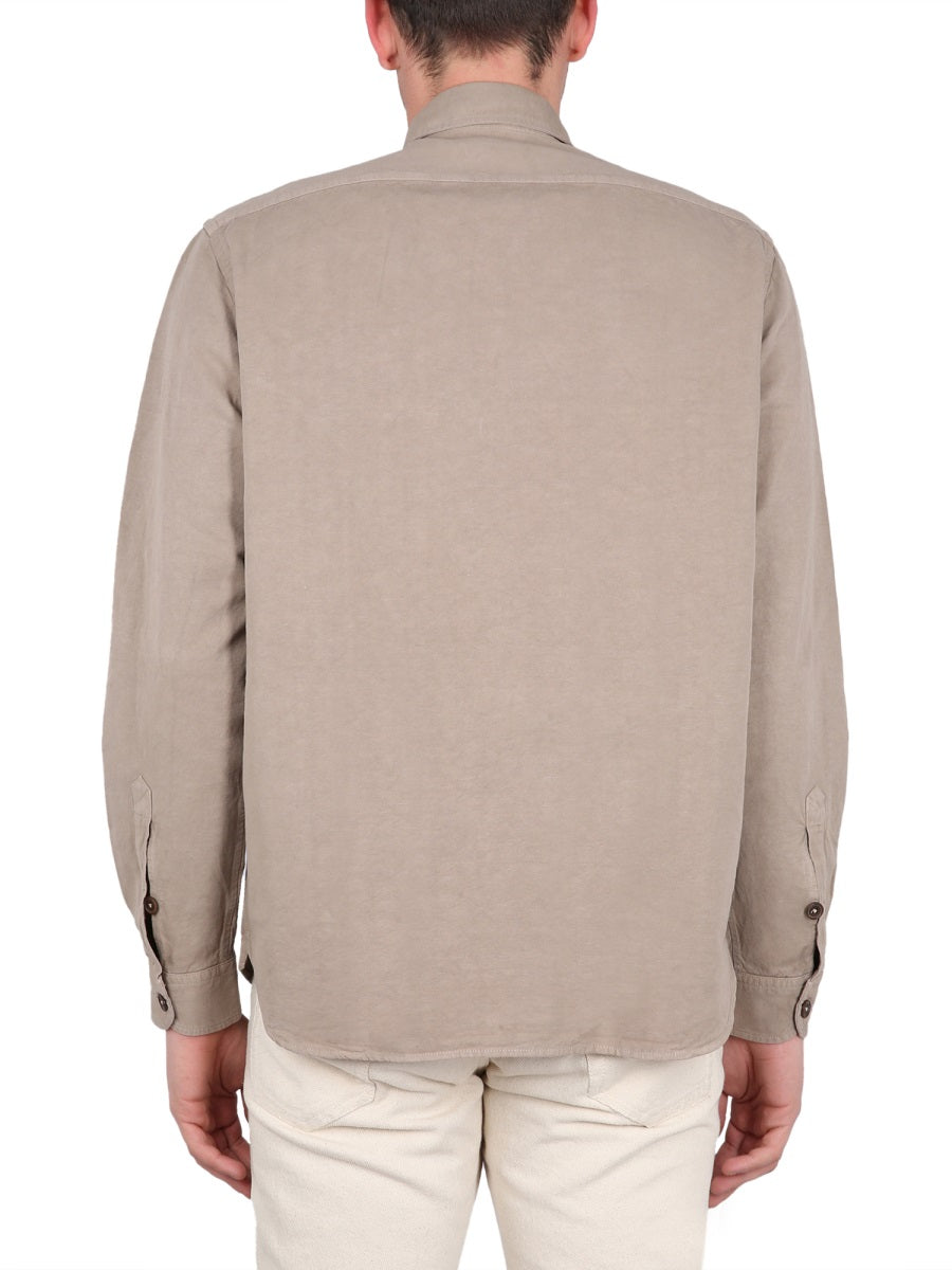 FAY Classic Collar Button-Down Shirt with Pockets