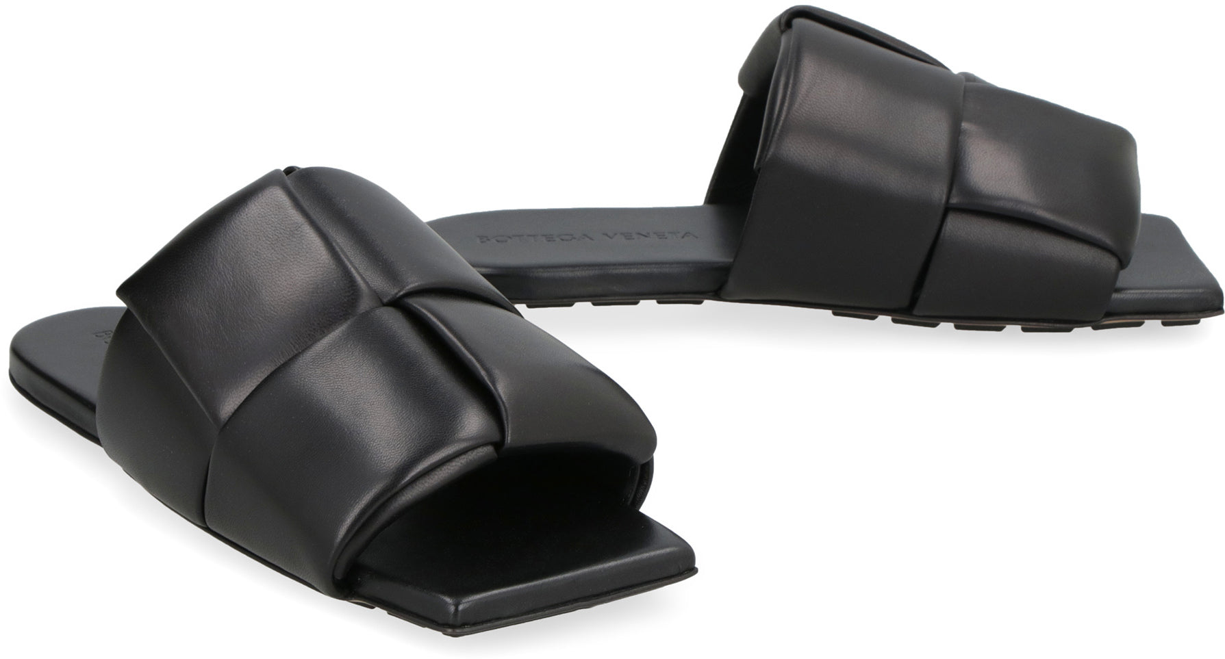 BOTTEGA VENETA Patch Leather Flat Sandals for Women