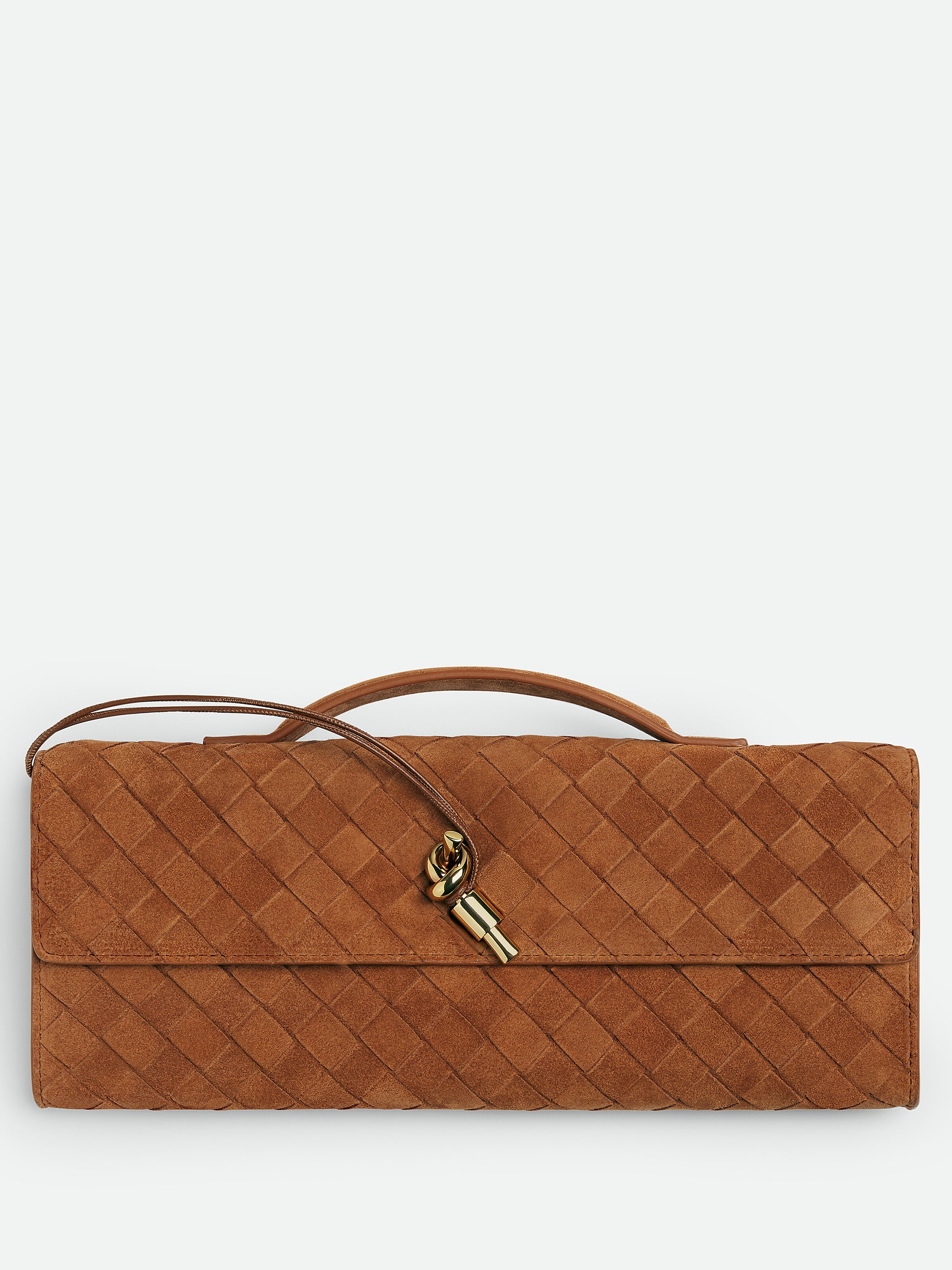 BOTTEGA VENETA Mini Intrecciato Suede Clutch - FW25