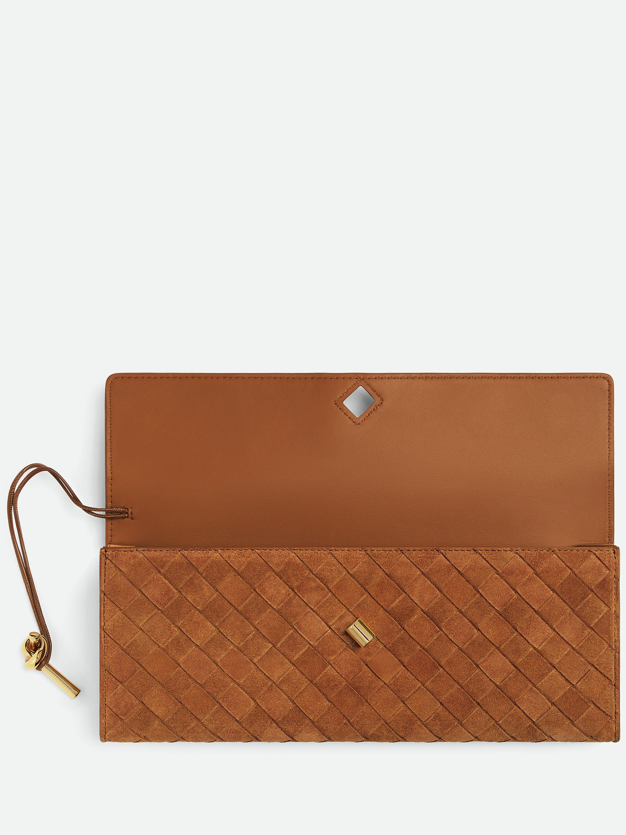 BOTTEGA VENETA Mini Intrecciato Suede Clutch - FW25