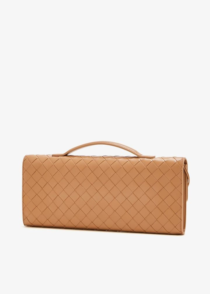 BOTTEGA VENETA Long Mini Clutch with Metal Knot Closure