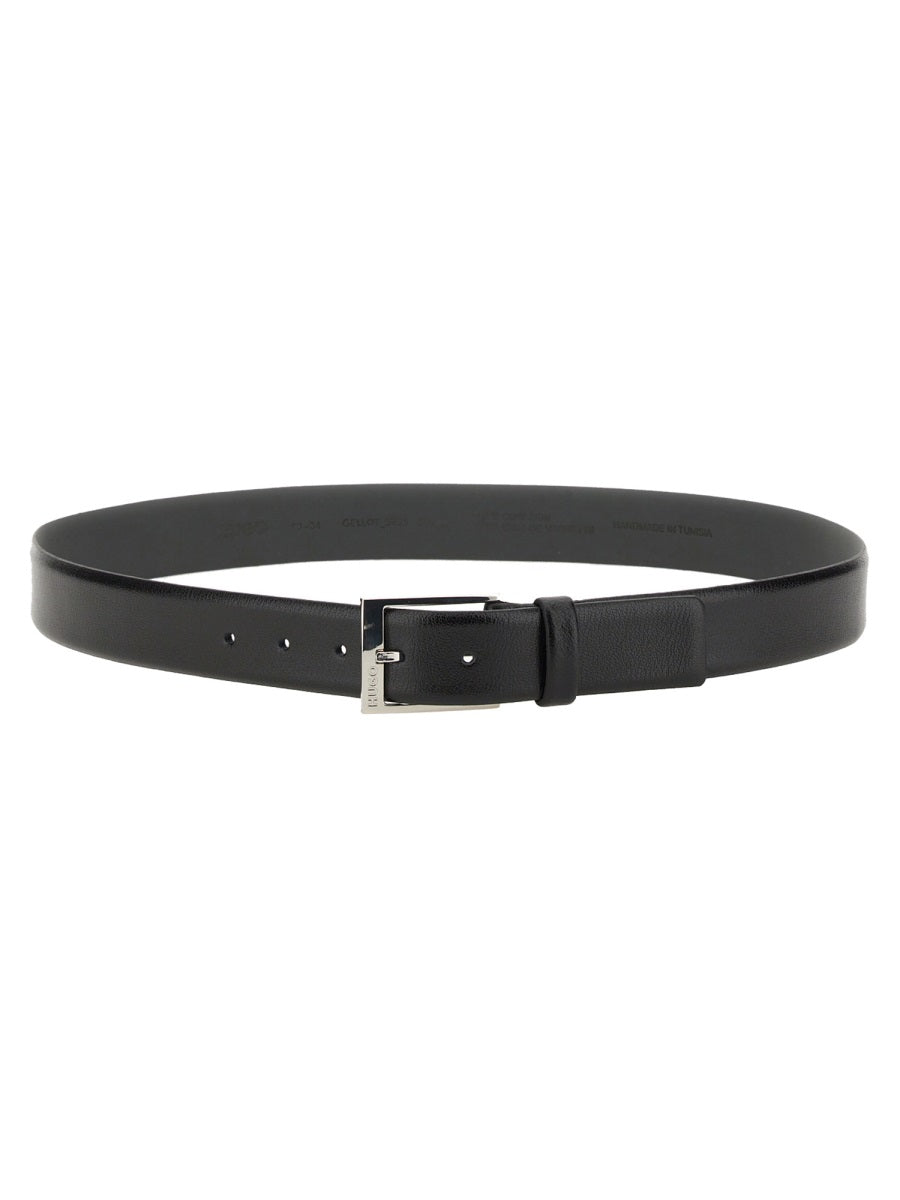 HUGO Grained Leather Belt - 3.5 CM Height