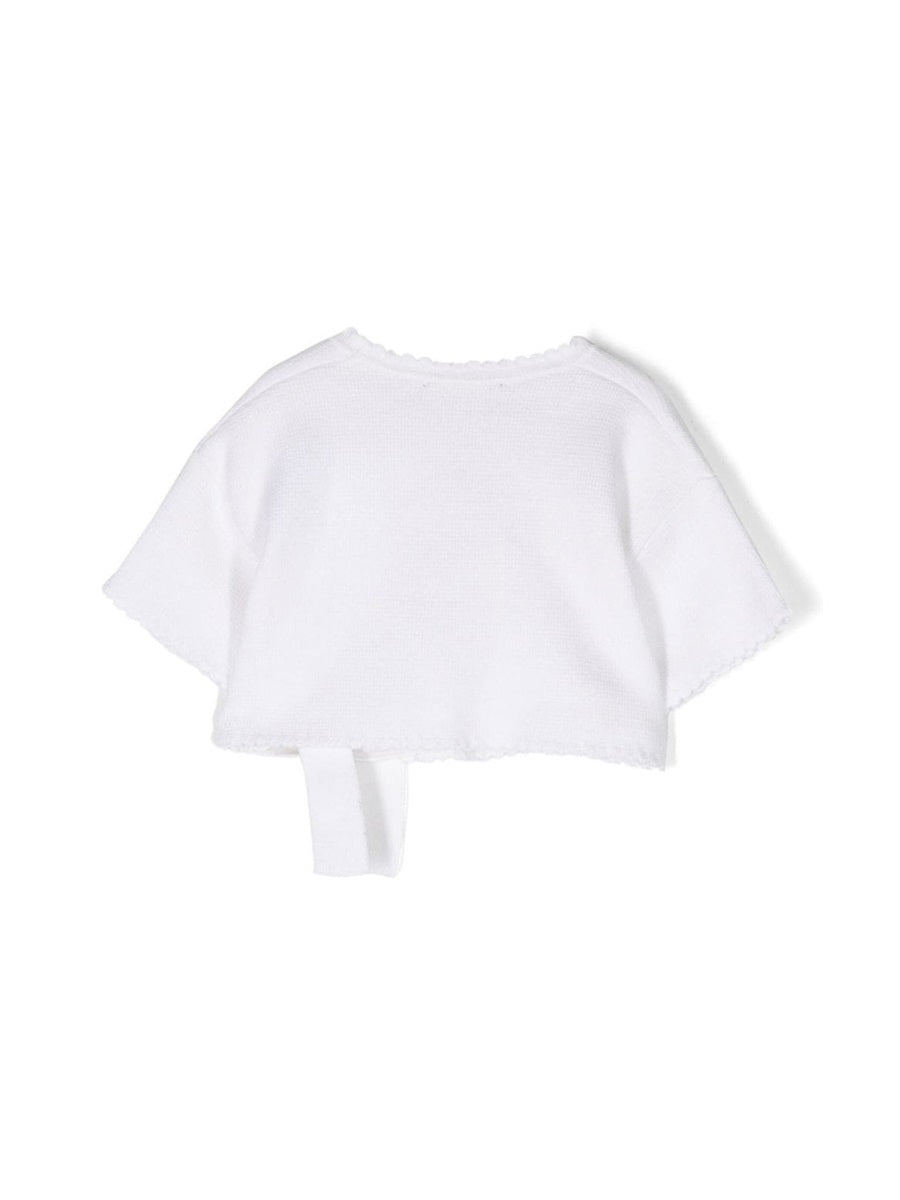 IL GUFO Mini Cross Cardigan with Short Sleeves