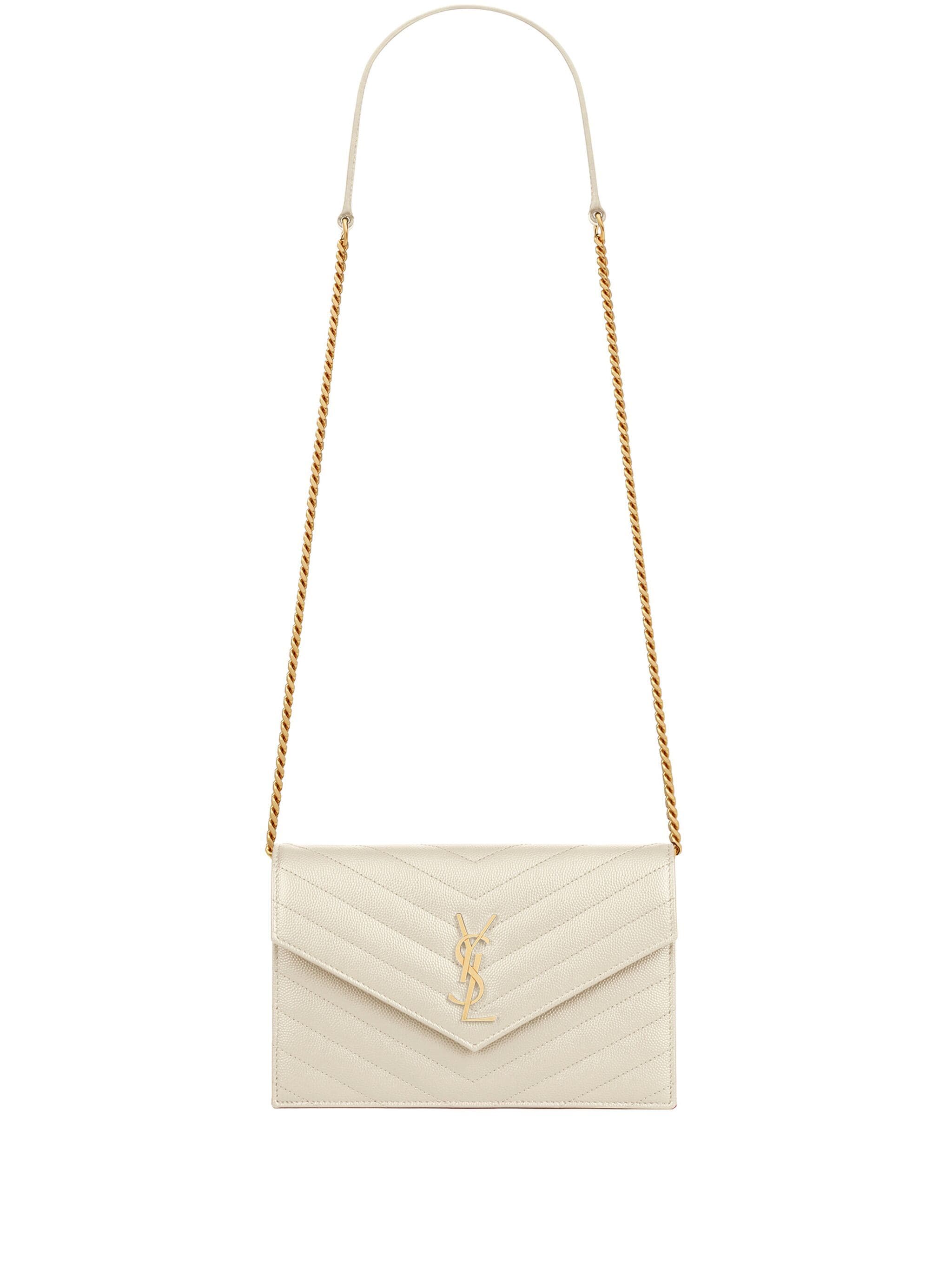 SAINT LAURENT Mini Envelope Chain Wallet