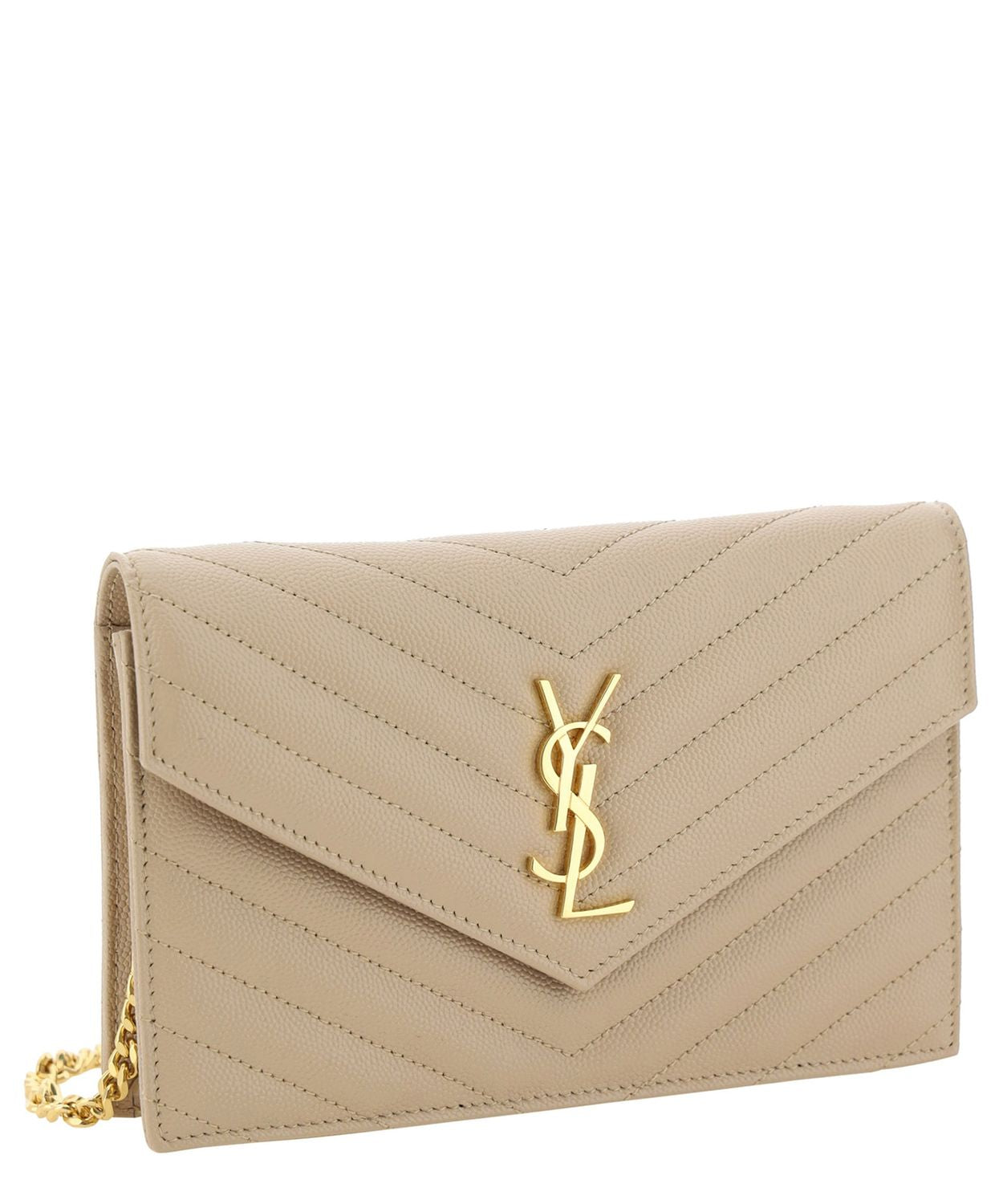 SAINT LAURENT Mini Leather Clutch Handbag
