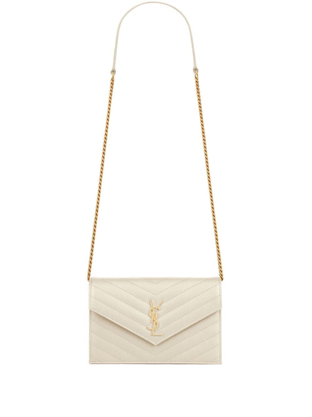 SAINT LAURENT Logo Plaque Mini Crossbody Handbag