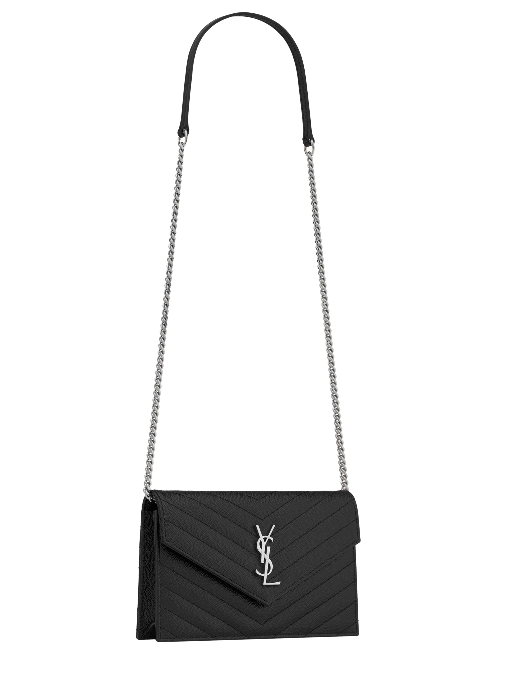 SAINT LAURENT Mini Envelope Chain Wallet
