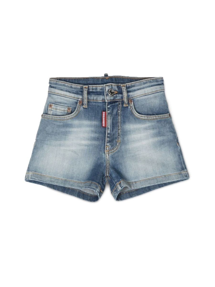 DSQUARED Mini Denim Shorts for Girls
