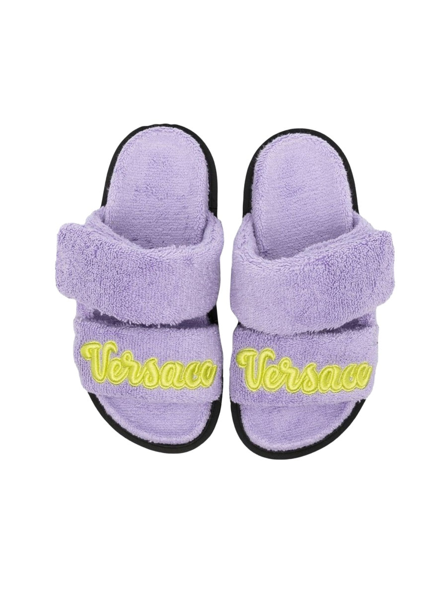 VERSACE Mini Terry Slipper with Embroidery for Kids