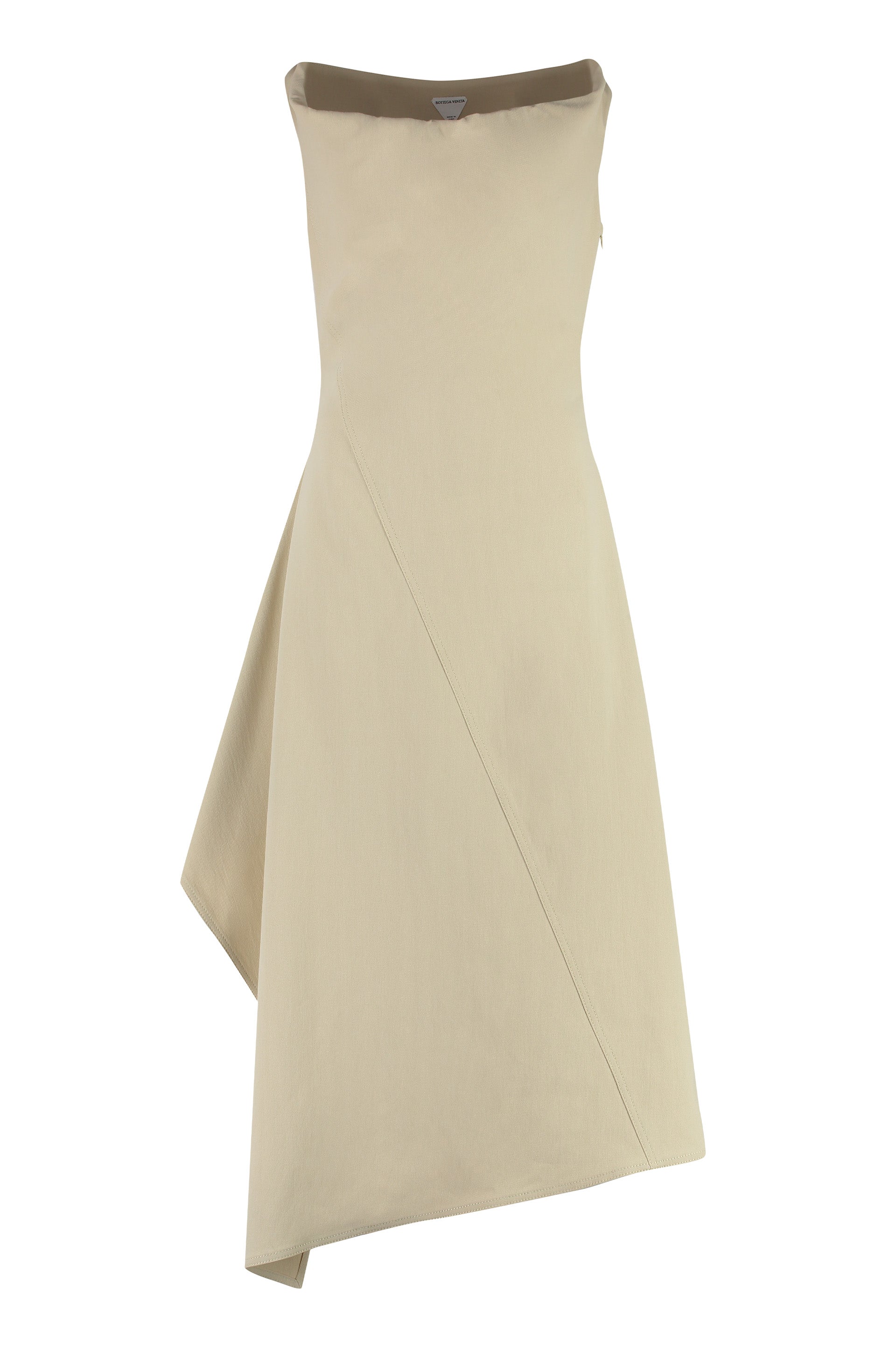 BOTTEGA VENETA Asymmetric Cotton Midi Dress for Women