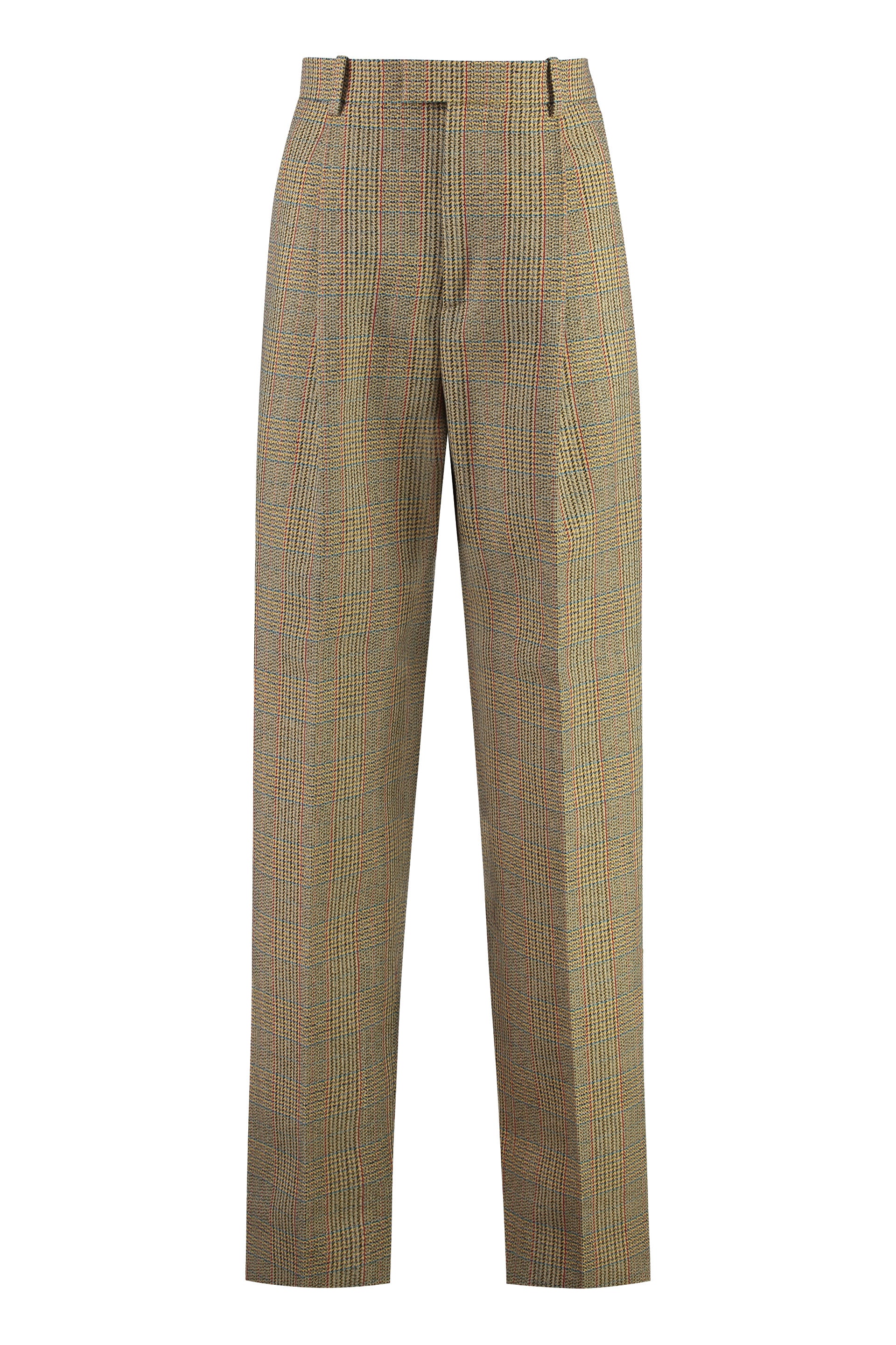 BOTTEGA VENETA Classic Checkered Wool Trousers