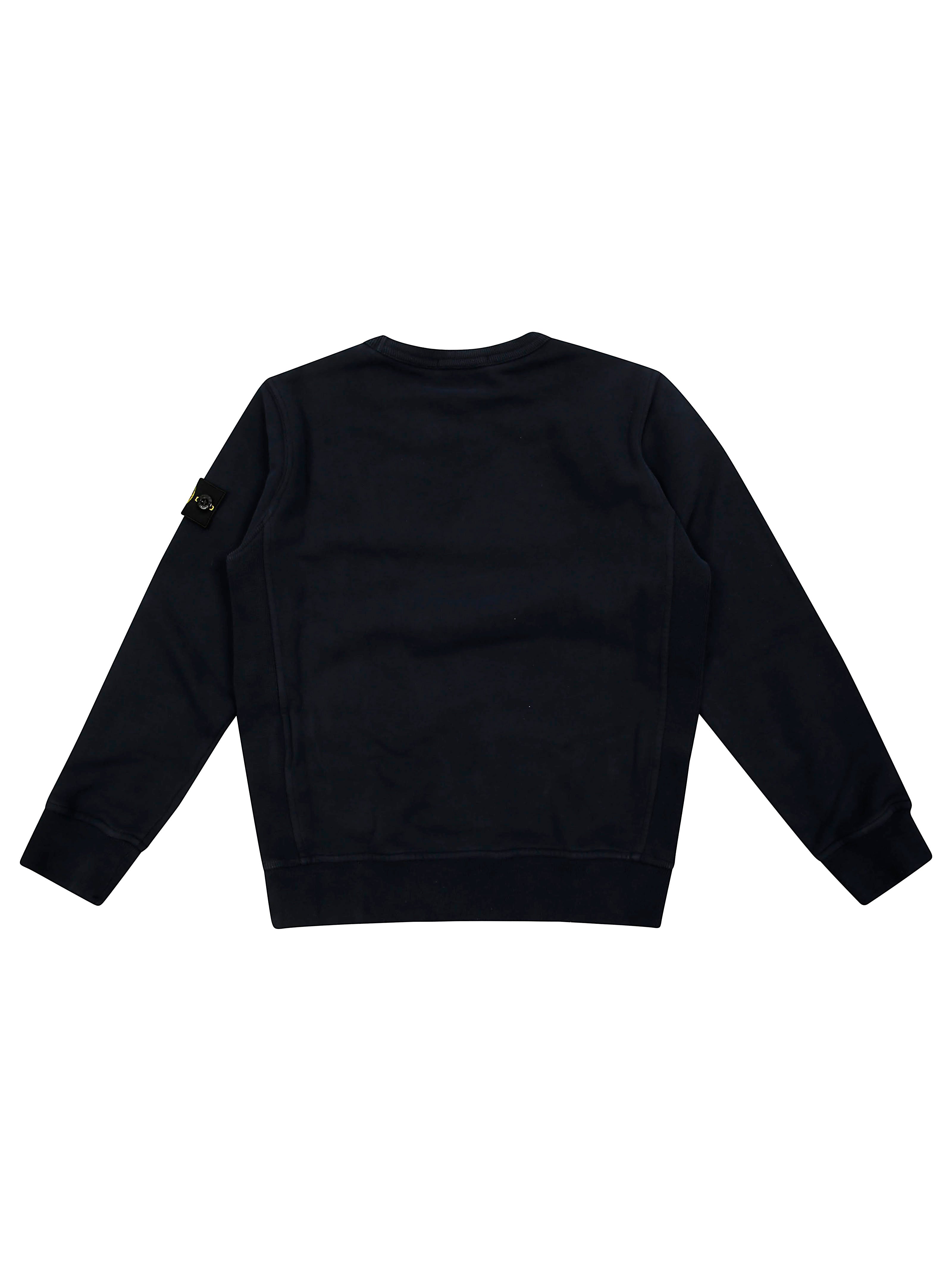 STONE ISLAND Basic Crewneck Sweatshirt with Logo Badge