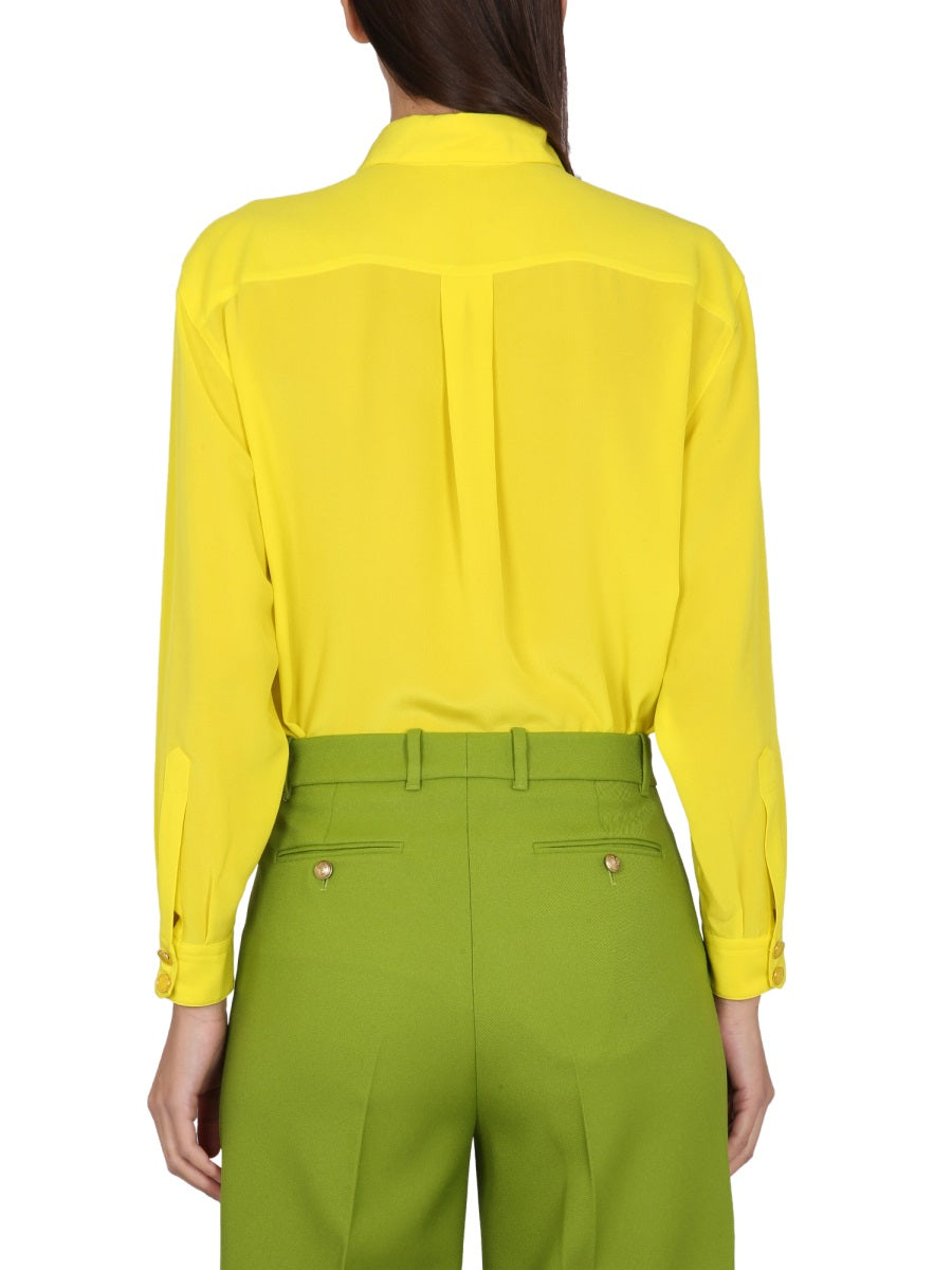 GUCCI Elegant Silk Shirt with Pointed Collar for Women