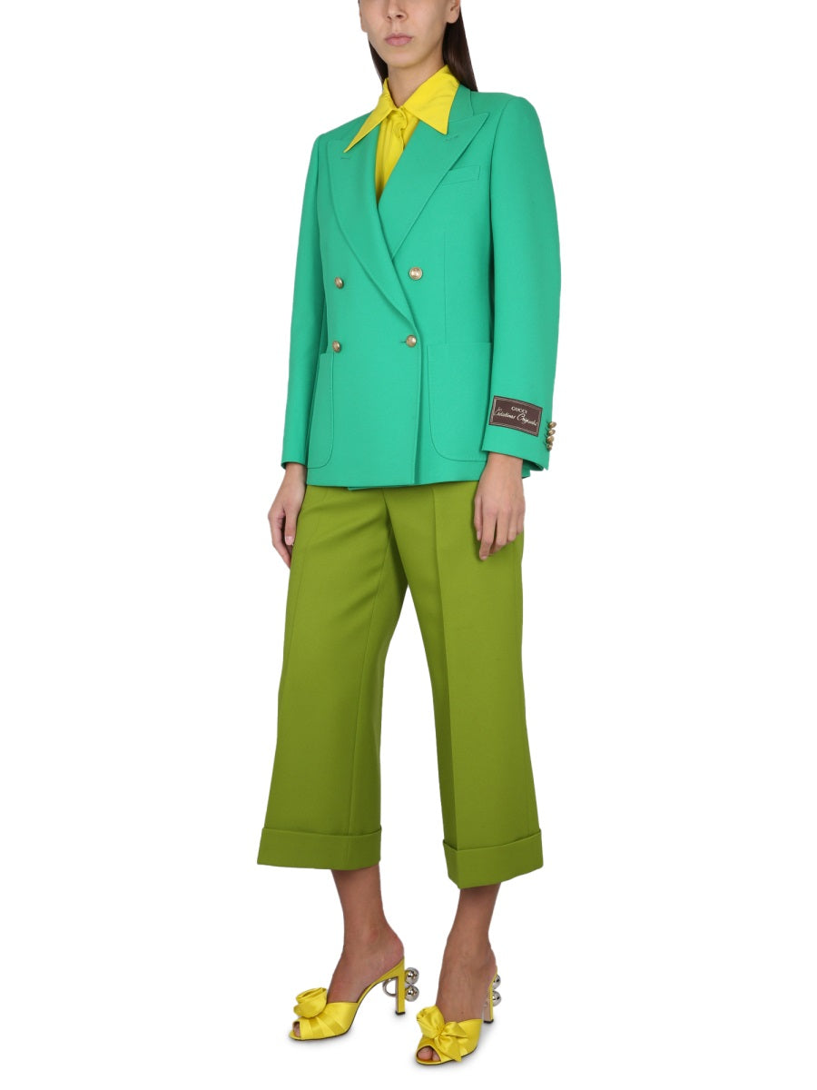 GUCCI Elegant Silk Shirt with Pointed Collar for Women