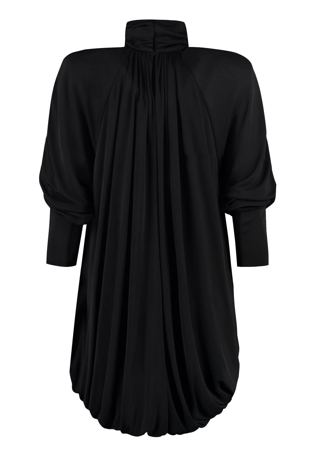 SAINT LAURENT Draped Cotton T-Shirt Dress