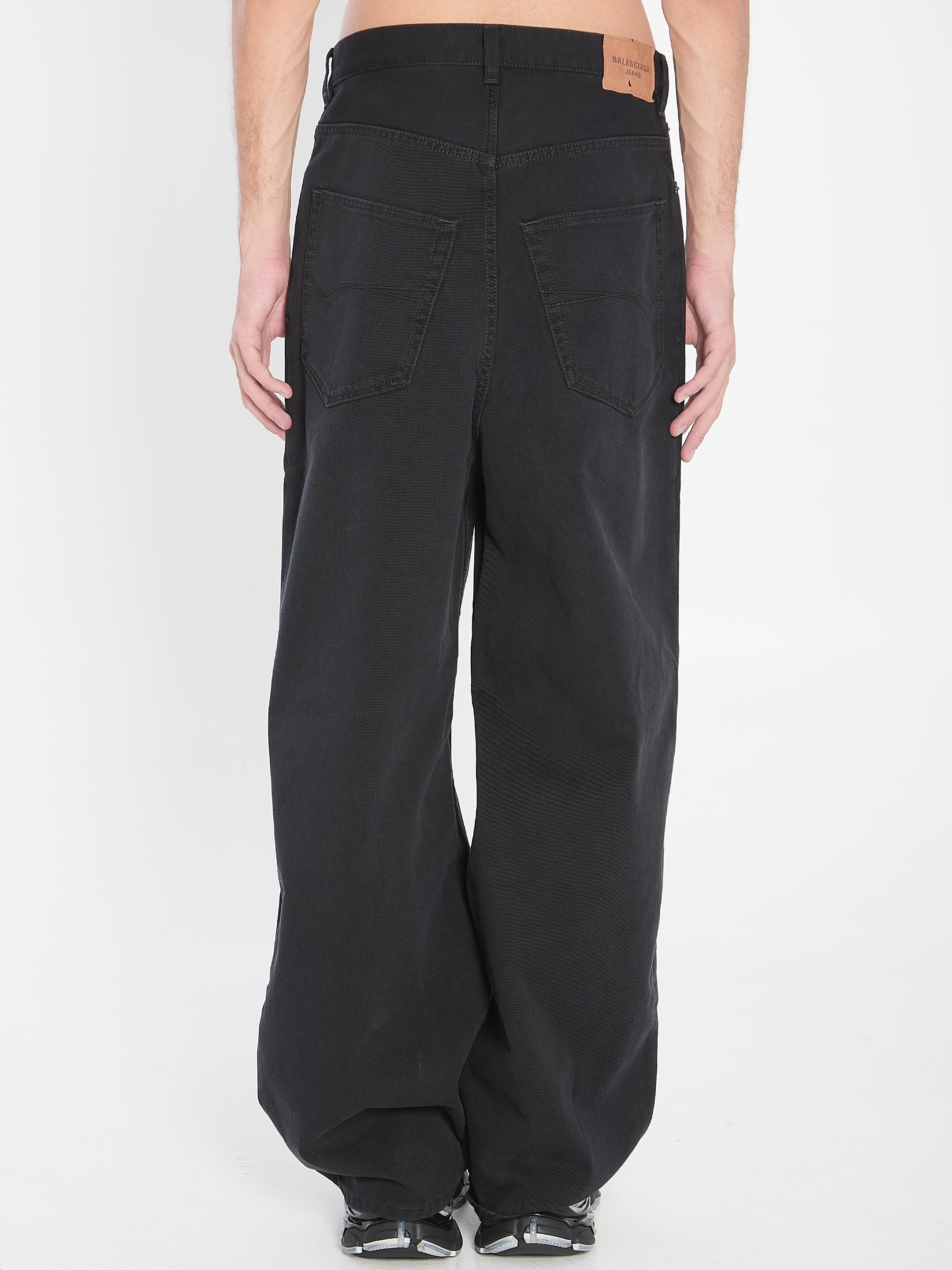 BALENCIAGA Baggy Denim Trousers with Application - Men’s FW25