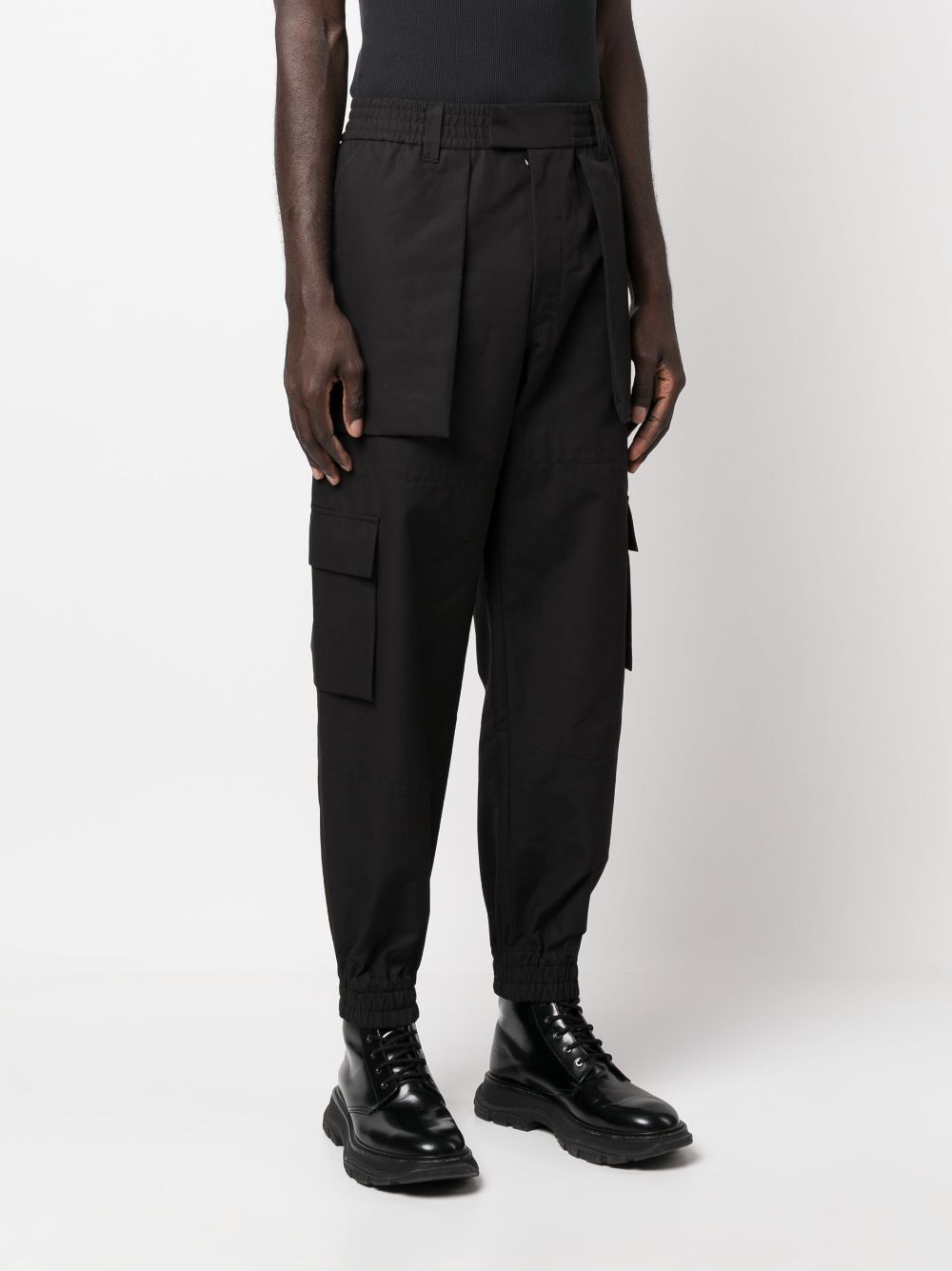 ALEXANDER MCQUEEN Men's Organic Cotton Cargo Trousers - FW23