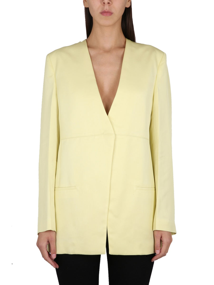 JIL SANDER Women's V-Neck Jacket with Back Slit