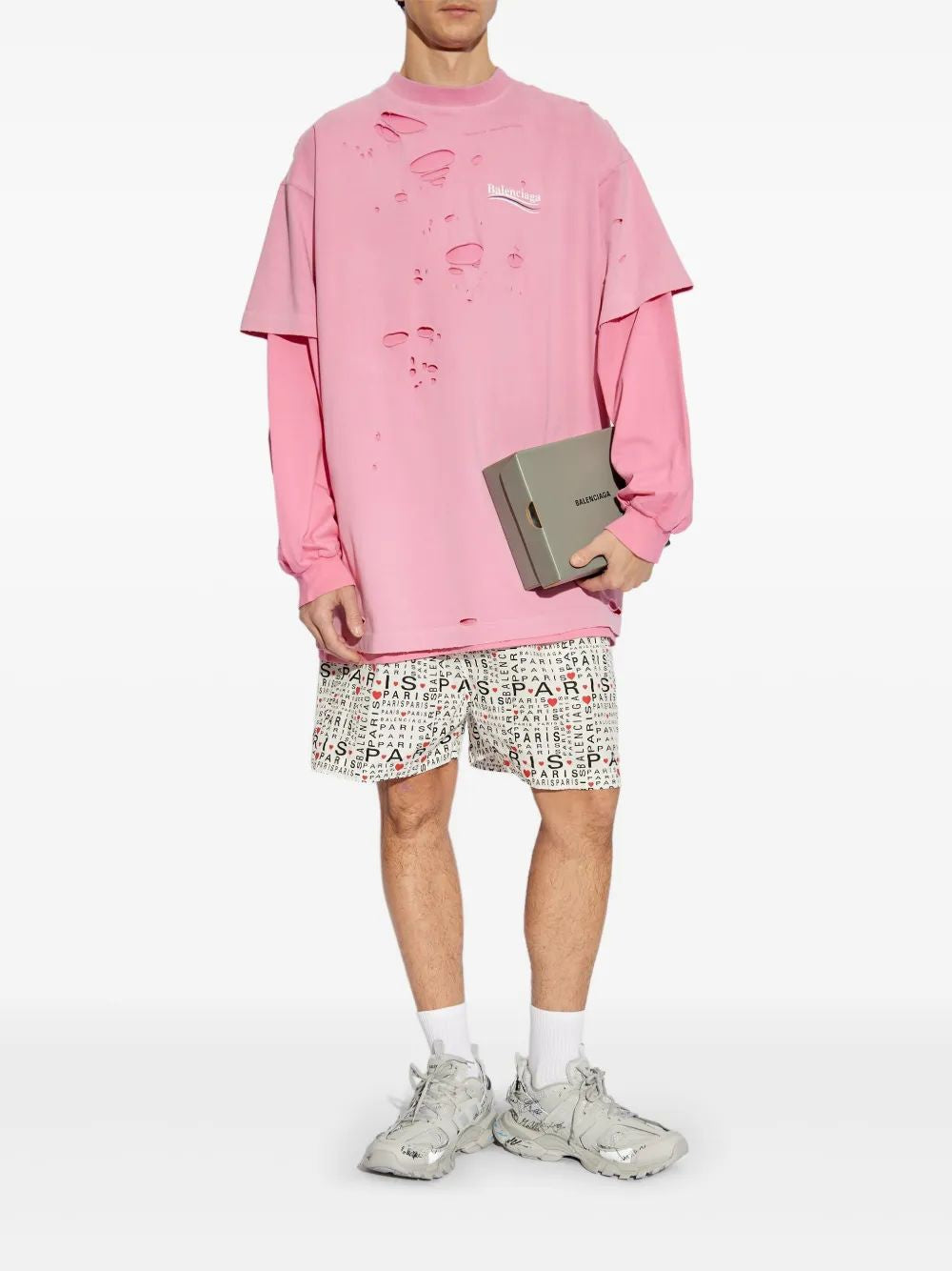 BALENCIAGA Trendy Mini Pyjama Shorts for Men