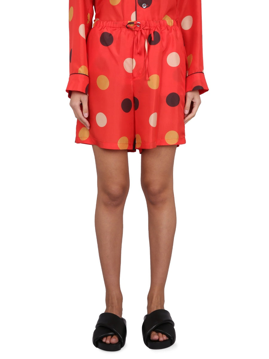 ASPESI Mini Elastic Waist Drawstring Shorts for Women