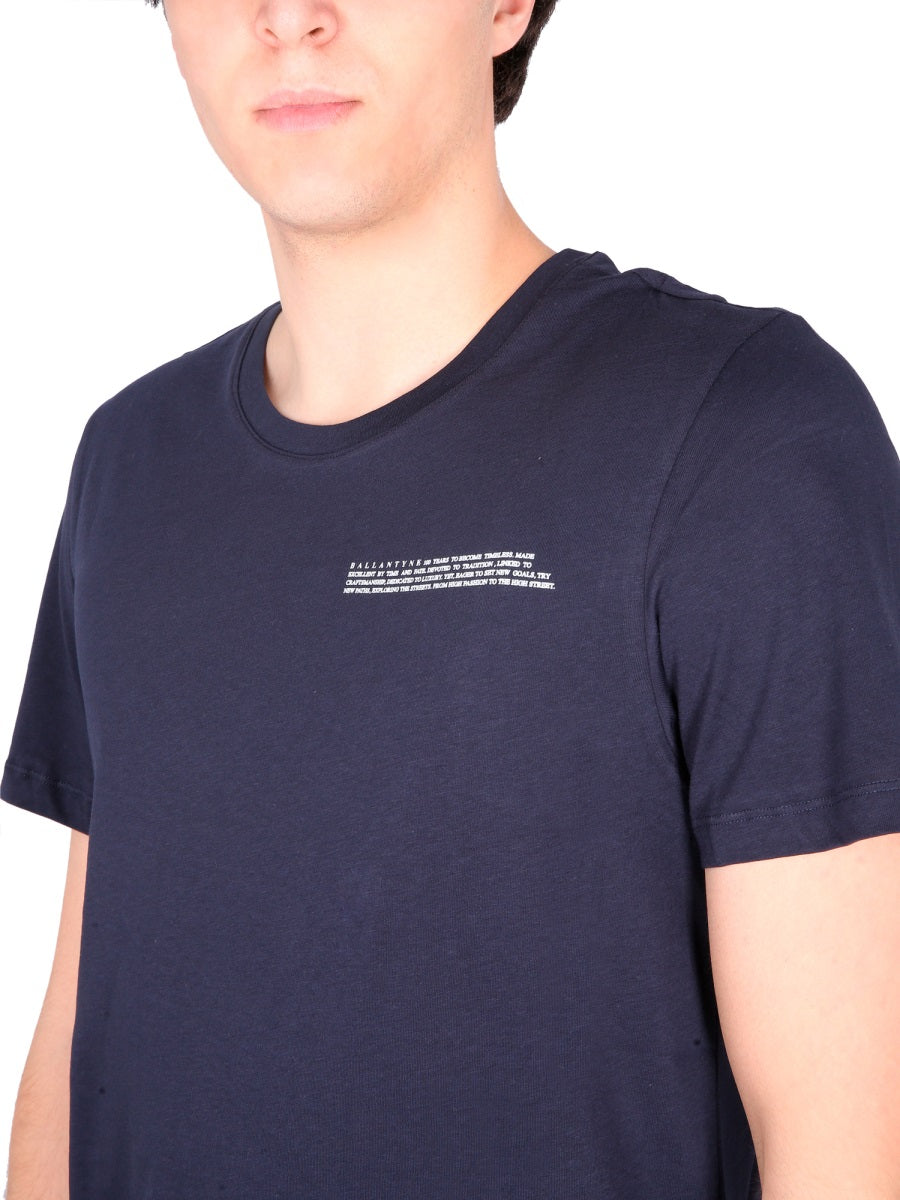 BALLANTYNE Crewneck T-Shirt with Logo Print