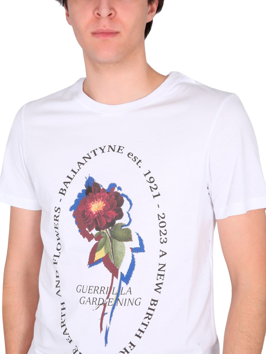 BALLANTYNE Crewneck T-Shirt with Logo Print for Men