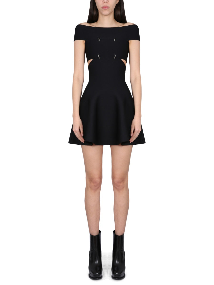ALEXANDER MCQUEEN Bare Shoulder Mini Dress