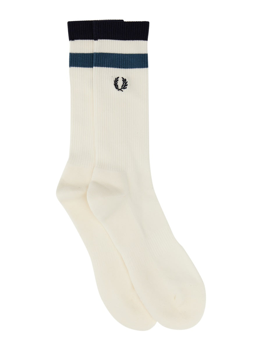 FRED PERRY Embroidered Logo Socks for Men - Spring/Summer 2025