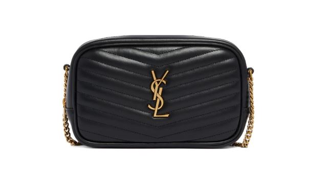 SAINT LAURENT Mini Quilted Handbag with Signature Logo and Chain Strap