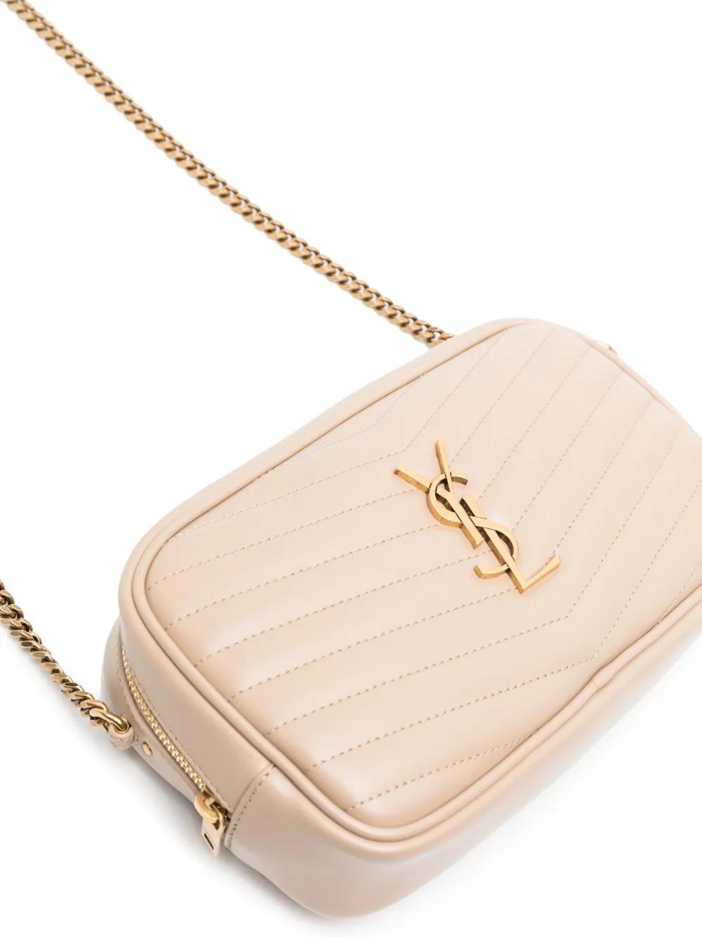 SAINT LAURENT Quilted Mini Crossbody Handbag with Signature Logo