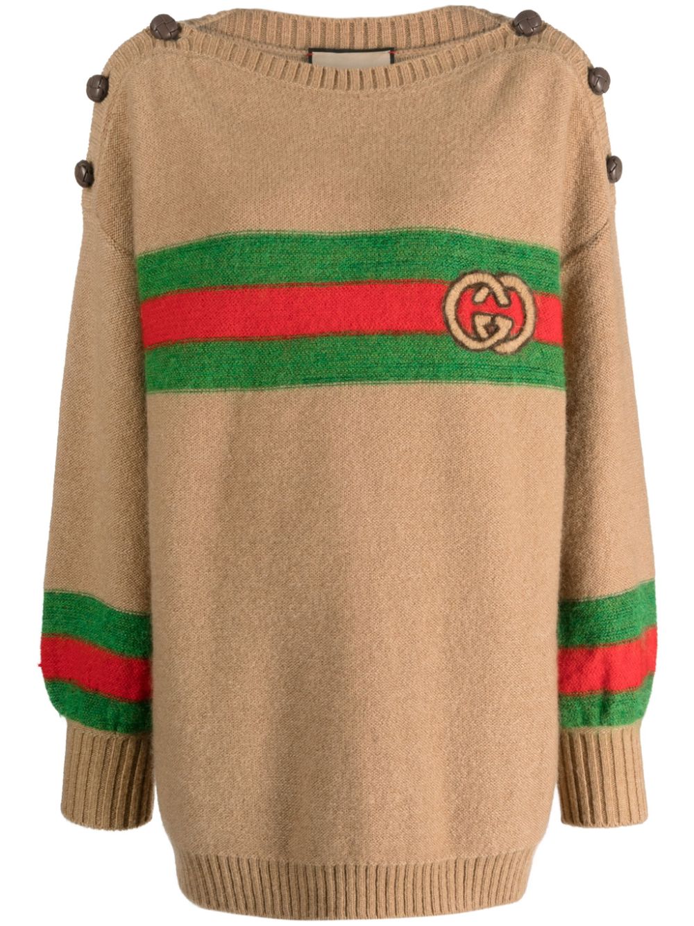 GUCCI Interlocking G Logo Knit Jumper - Women's