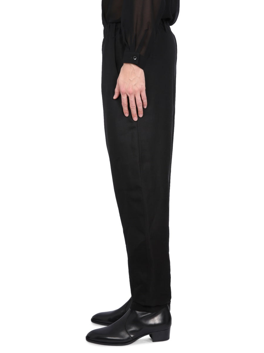 SAINT LAURENT High Waist Elastic Trousers