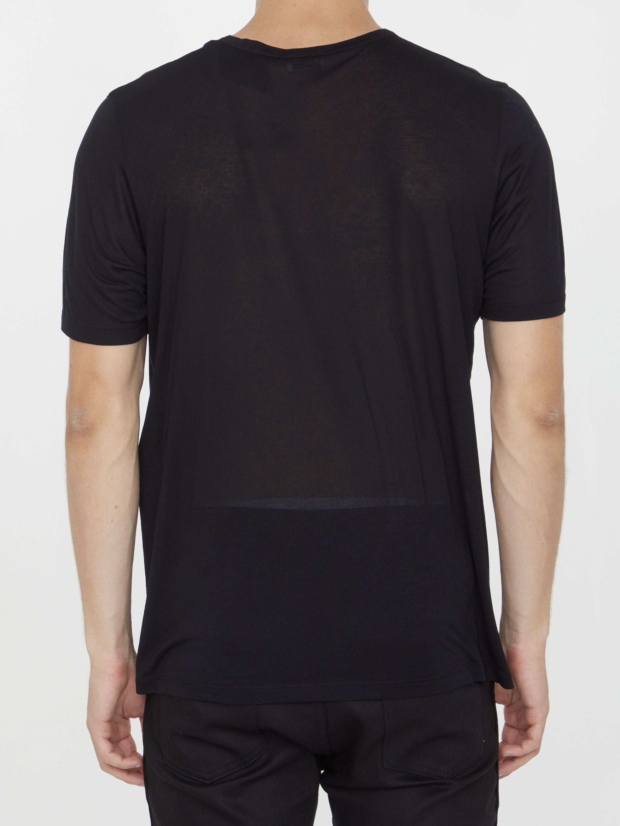 SAINT LAURENT Short-Sleeved Crewneck T-Shirt for Men - Regular Fit