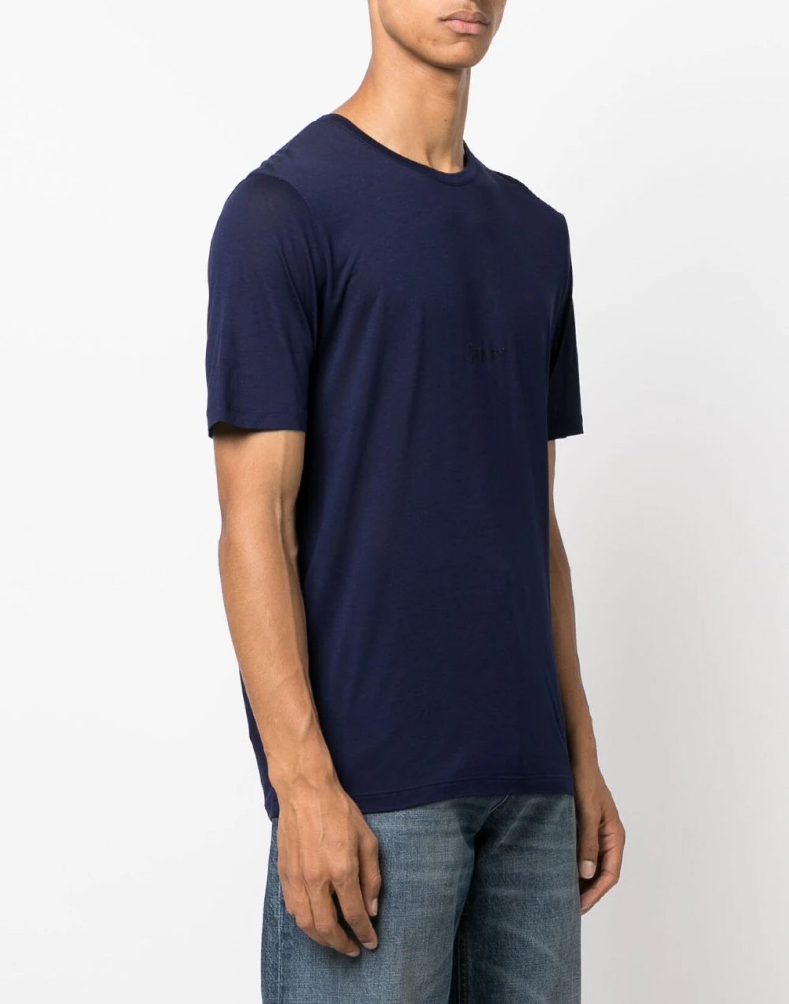 SAINT LAURENT Embroidered Logo T-Shirt - Short Sleeve