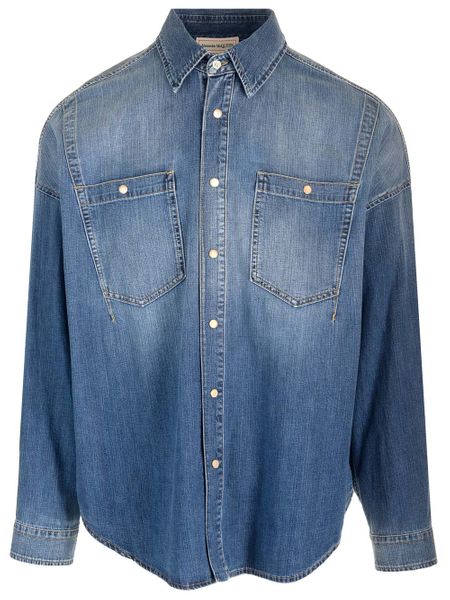 ALEXANDER MCQUEEN Denim Shirt with Dart Details