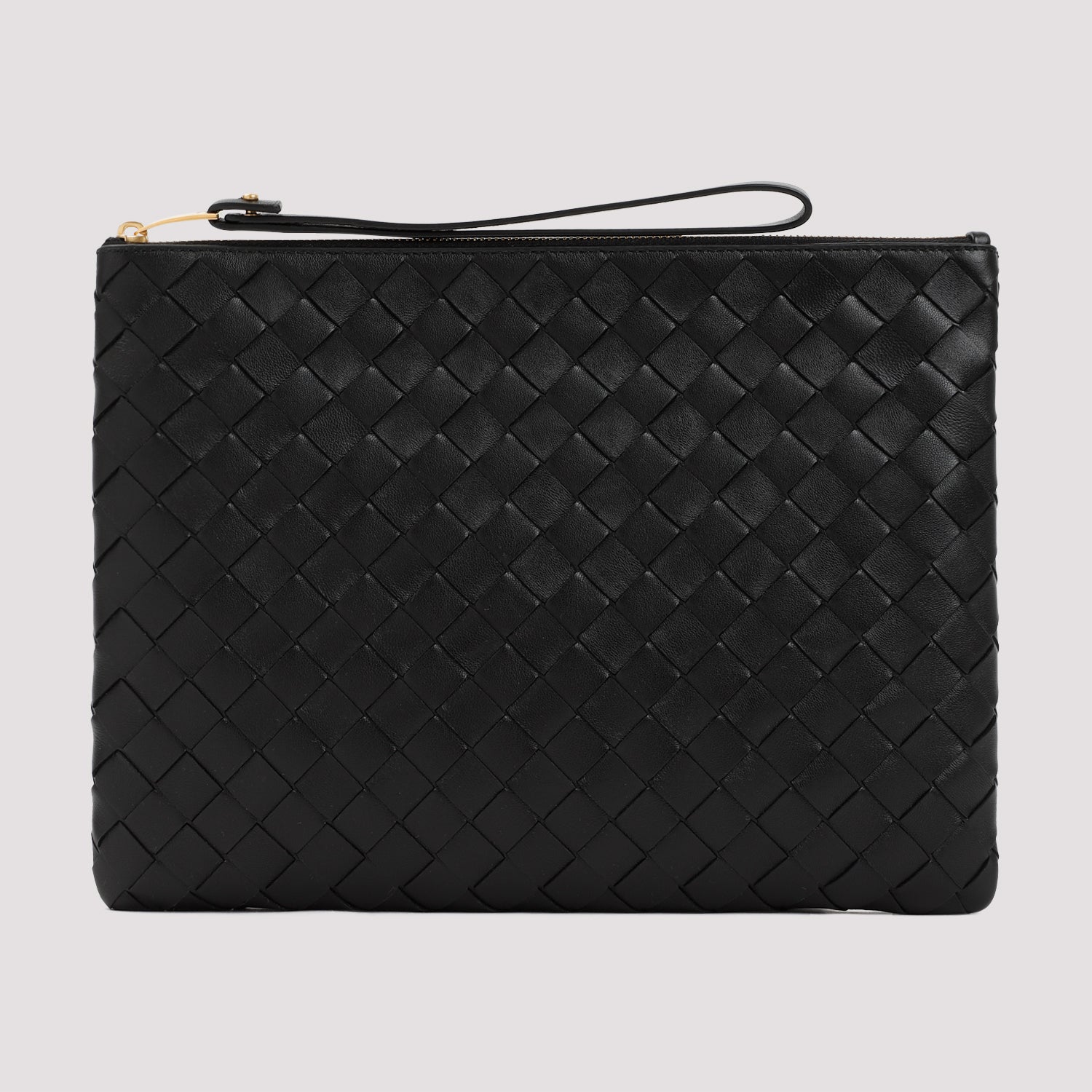 BOTTEGA VENETA Leather Flat Pouch Handbag - 30 cm