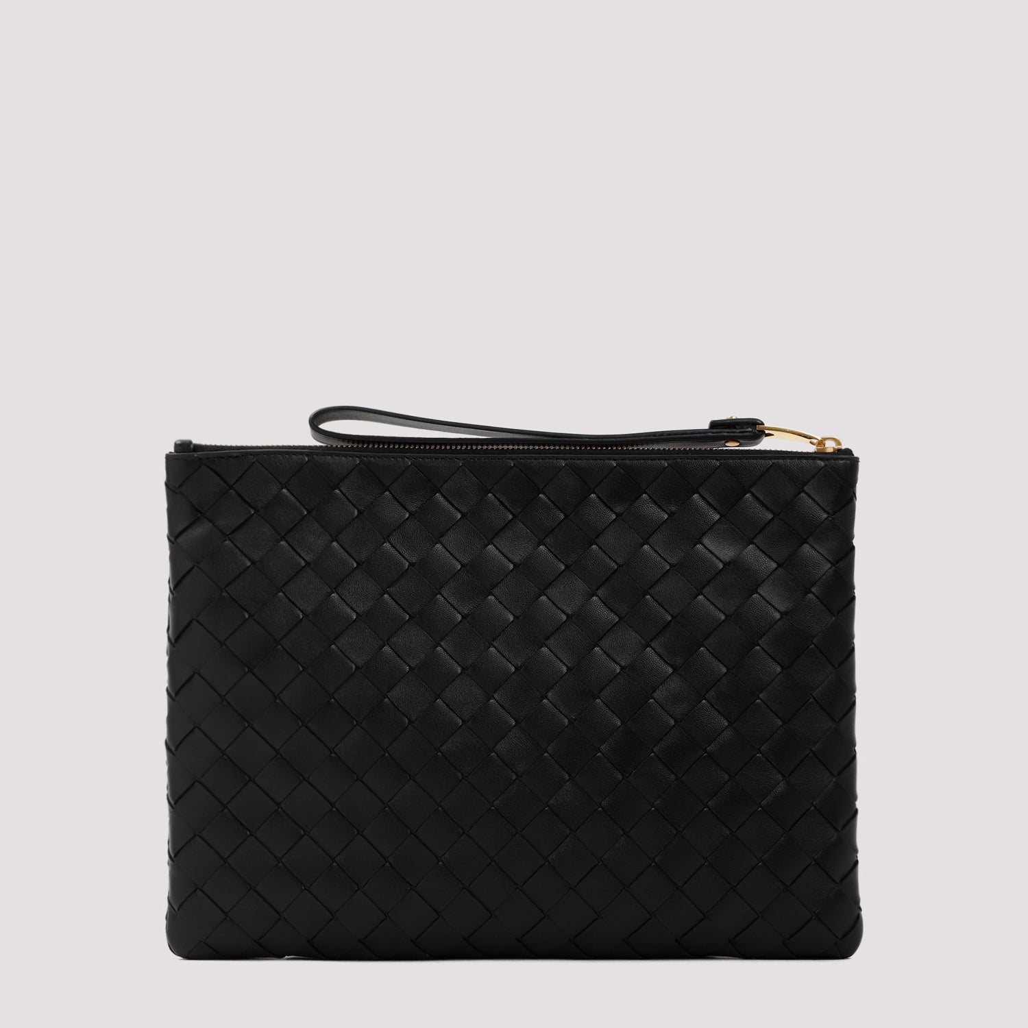 BOTTEGA VENETA Leather Flat Pouch Handbag - 30 cm