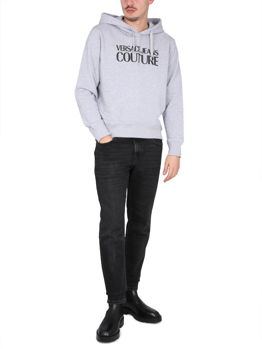 VERSACE JEANS COUTURE Logo Crossneck Sweatshirt for Men
