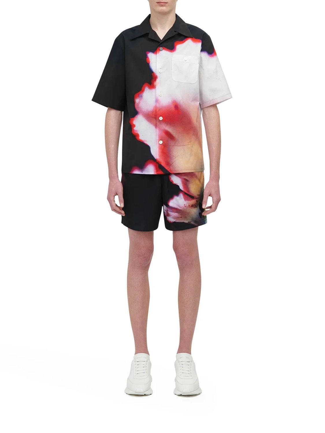 ALEXANDER MCQUEEN Floral Printed Short-Sleeved Shirt
