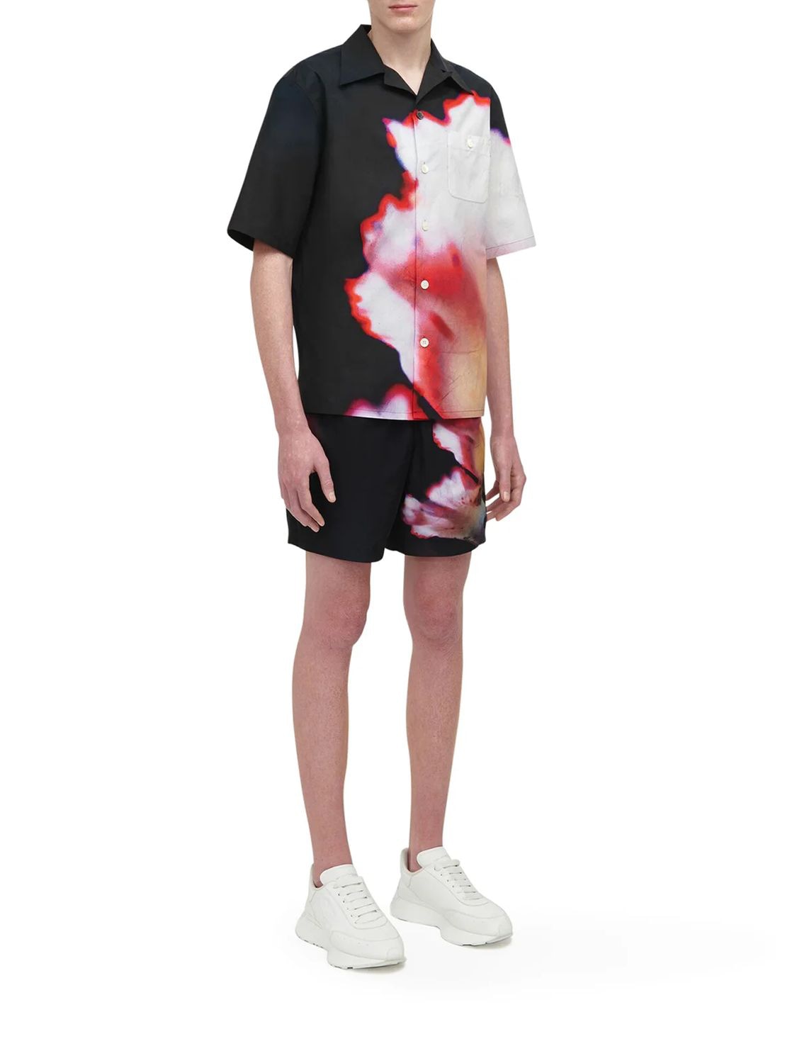 ALEXANDER MCQUEEN Floral Printed Short-Sleeved Shirt