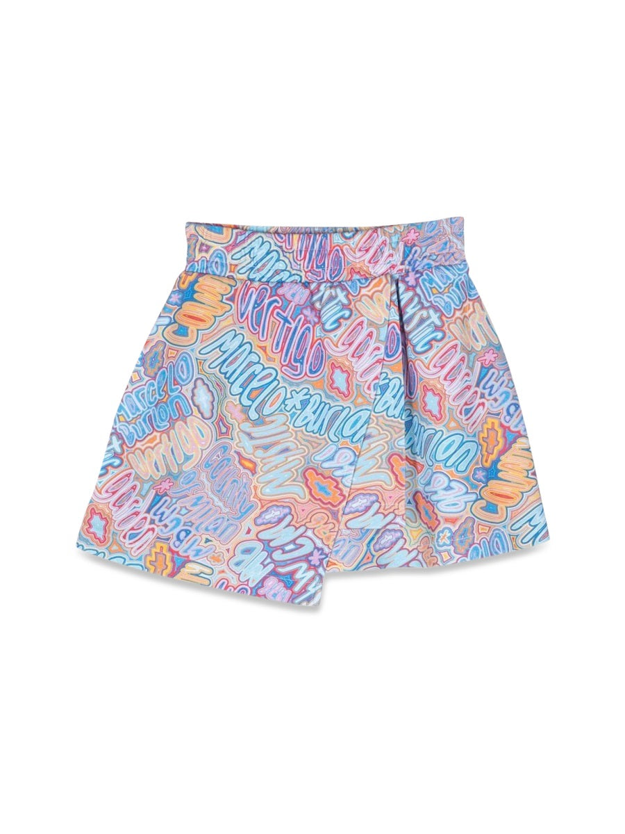 MARCELO BURLON COUNTY OF MILAN Panel Sweatskirt for Girls - Mini Style