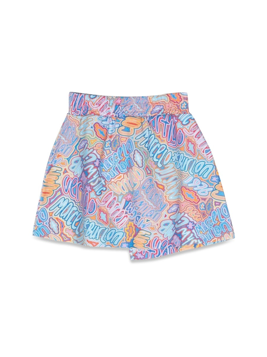 MARCELO BURLON COUNTY OF MILAN Panel Sweatskirt for Girls - Mini Style