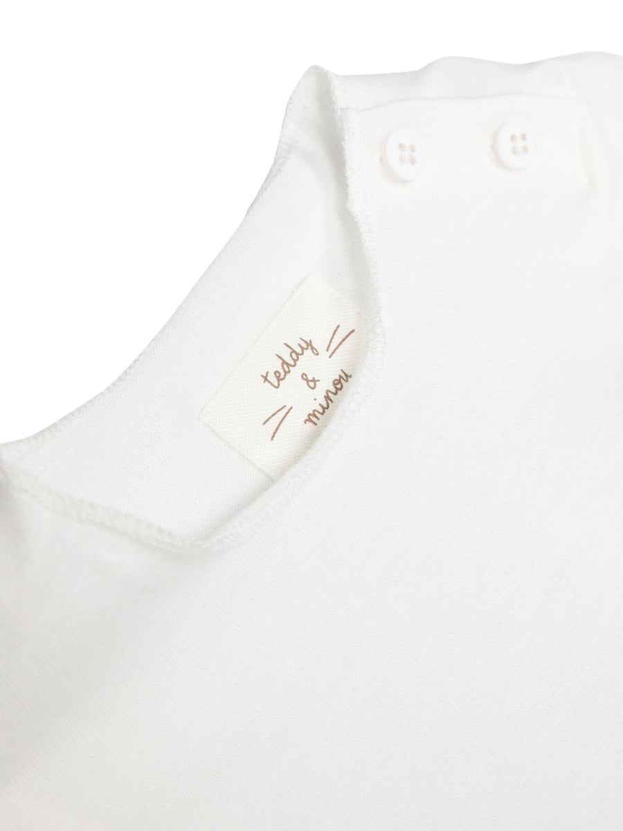 TEDDY & MINOU Mini Checkered Romper Set with T-Shirt