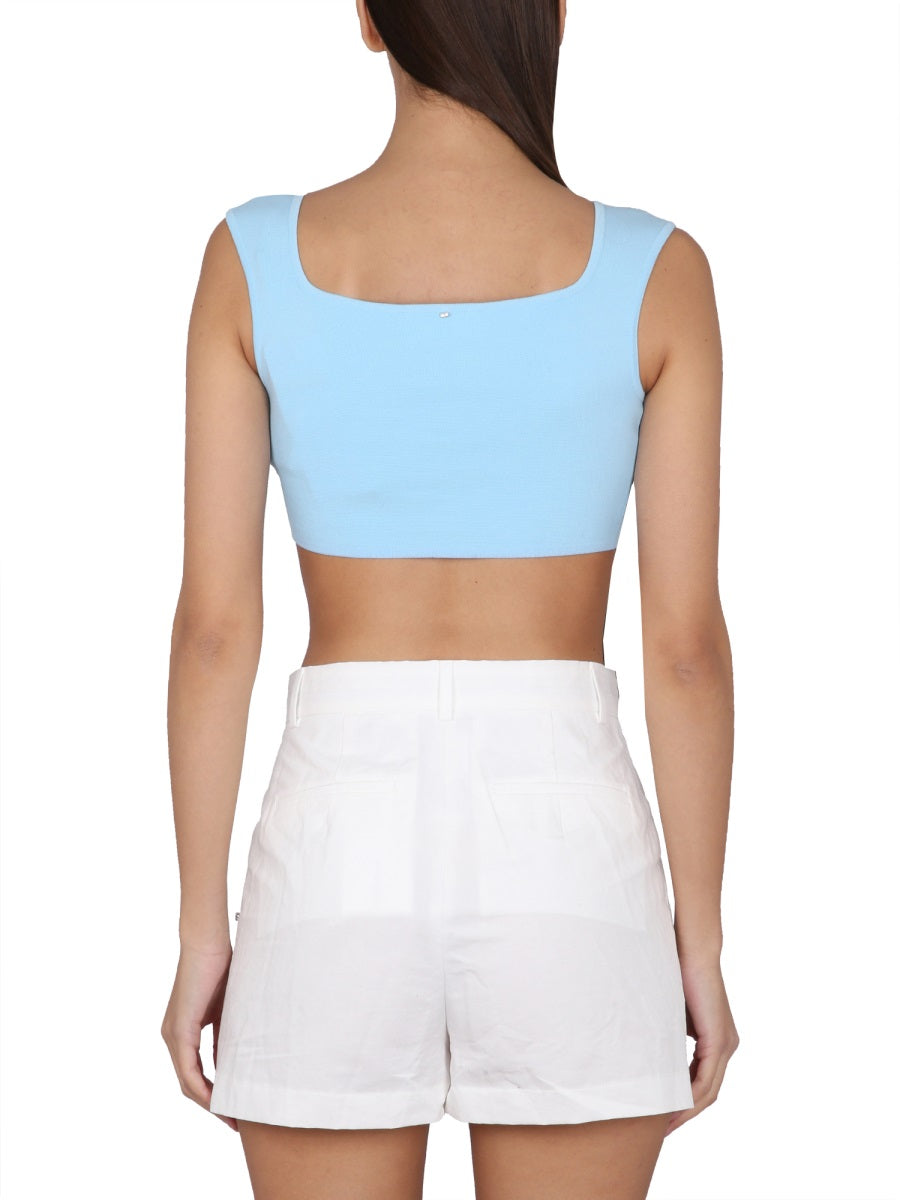 MAX MARA Cropped Square Neck Top for Women