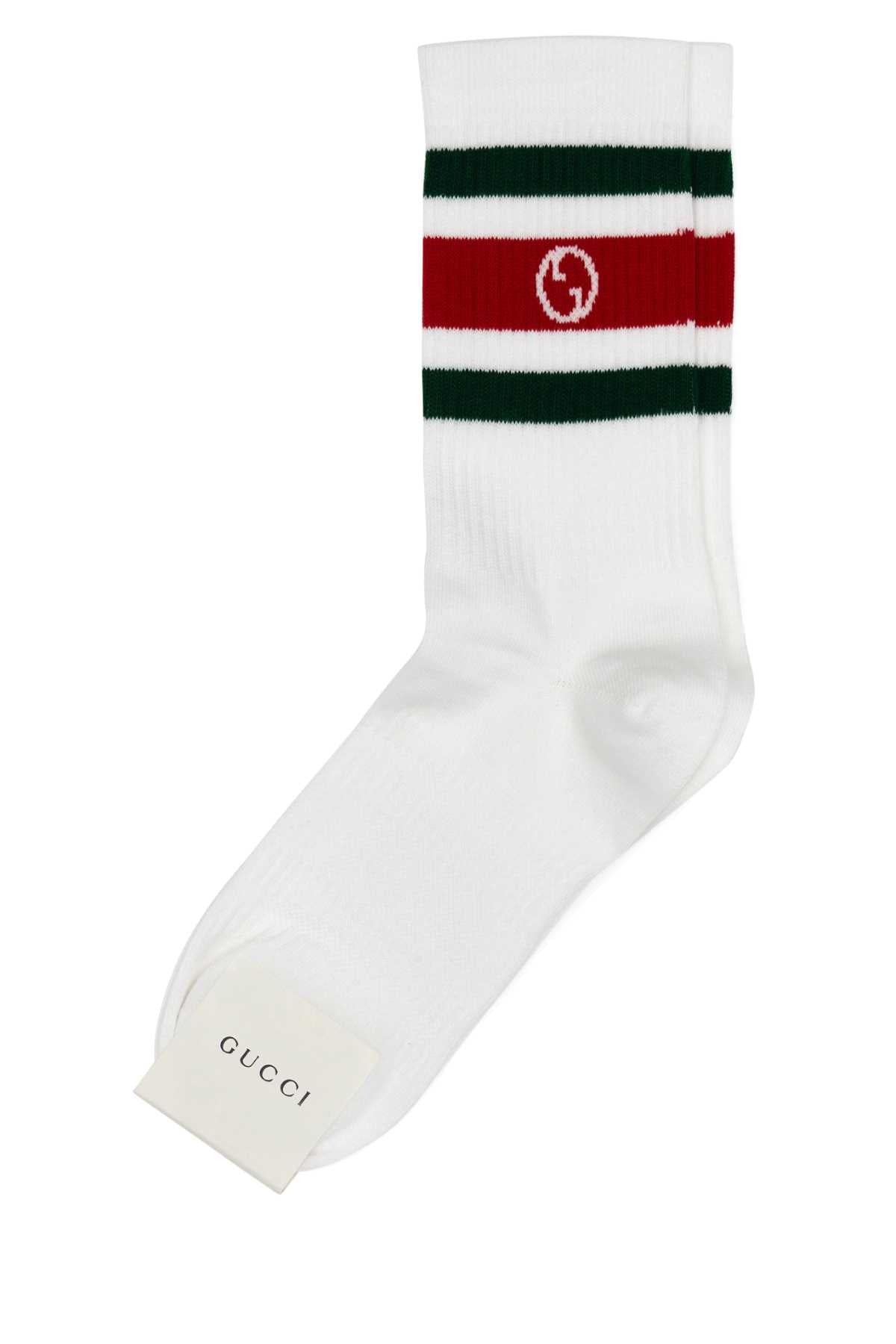 GUCCI Cotton Logo Intarsia Socks for Women