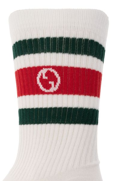 GUCCI Cotton Logo Intarsia Socks for Women