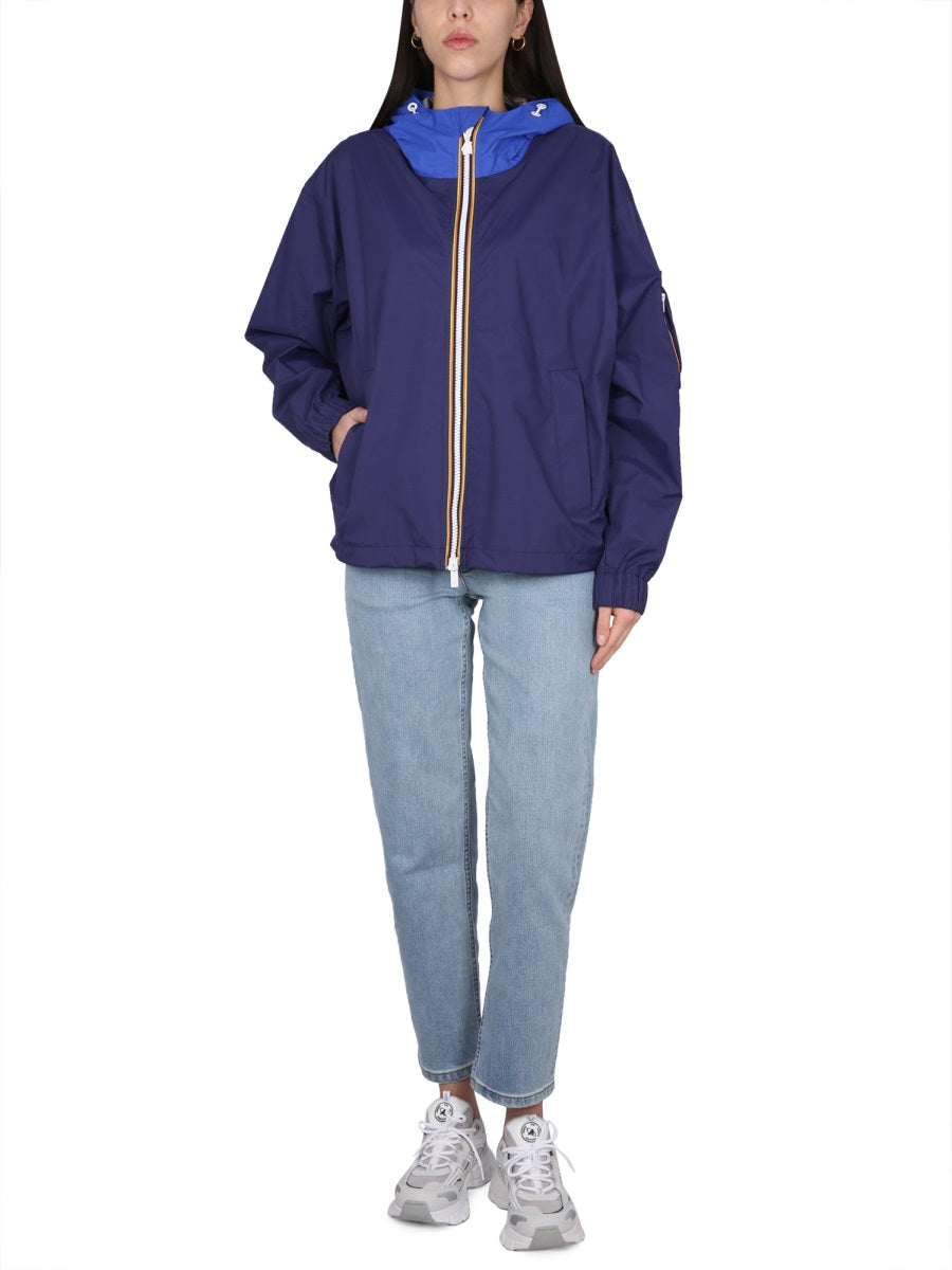 K-WAY Unisex High Neck Hooded Jacket